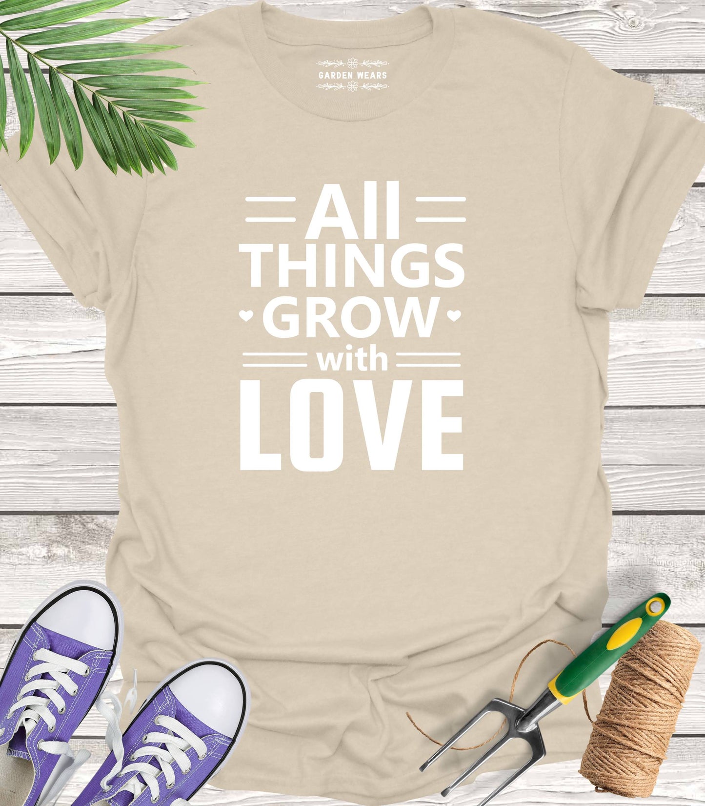 Unisex 100% Cotton T-shirt, All Things Grow With Love