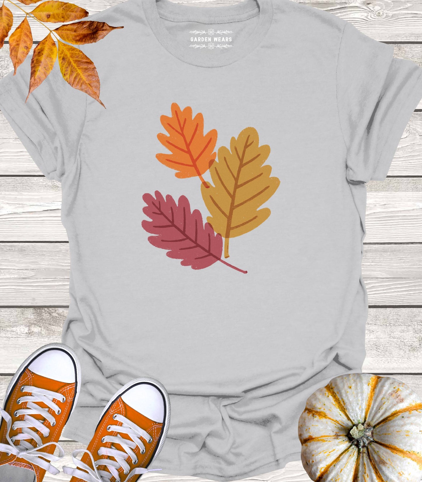 Unisex 100% Cotton T-shirt, Fall Leaves