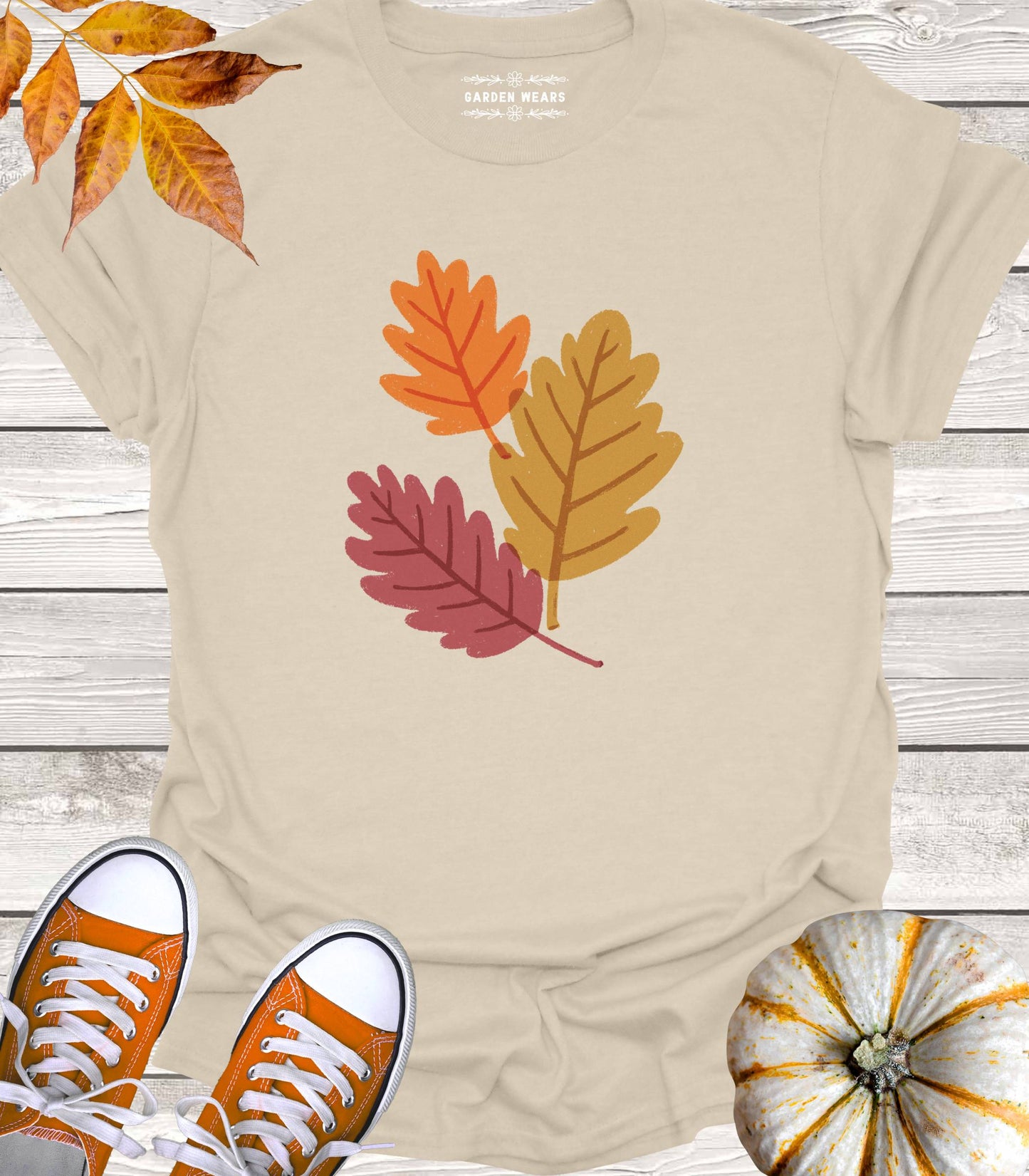 Unisex 100% Cotton T-shirt, Fall Leaves
