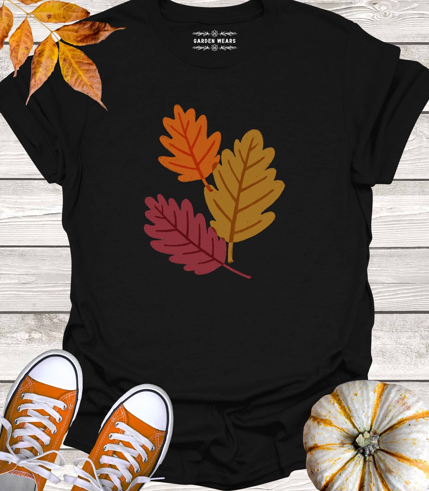 Unisex 100% Cotton T-shirt, Fall Leaves