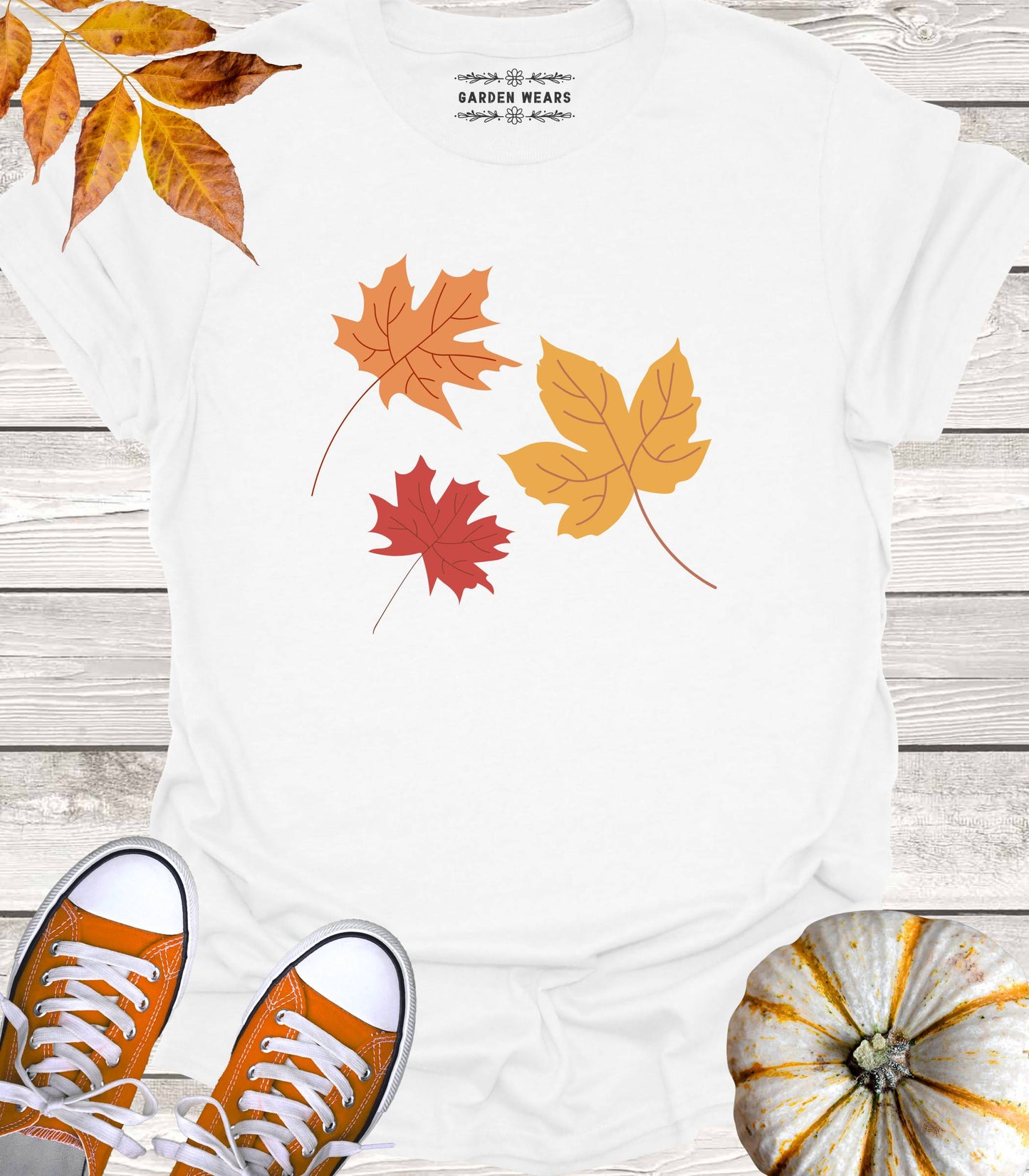 Unisex 100% Cotton T-shirt, Fall Leaves 2
