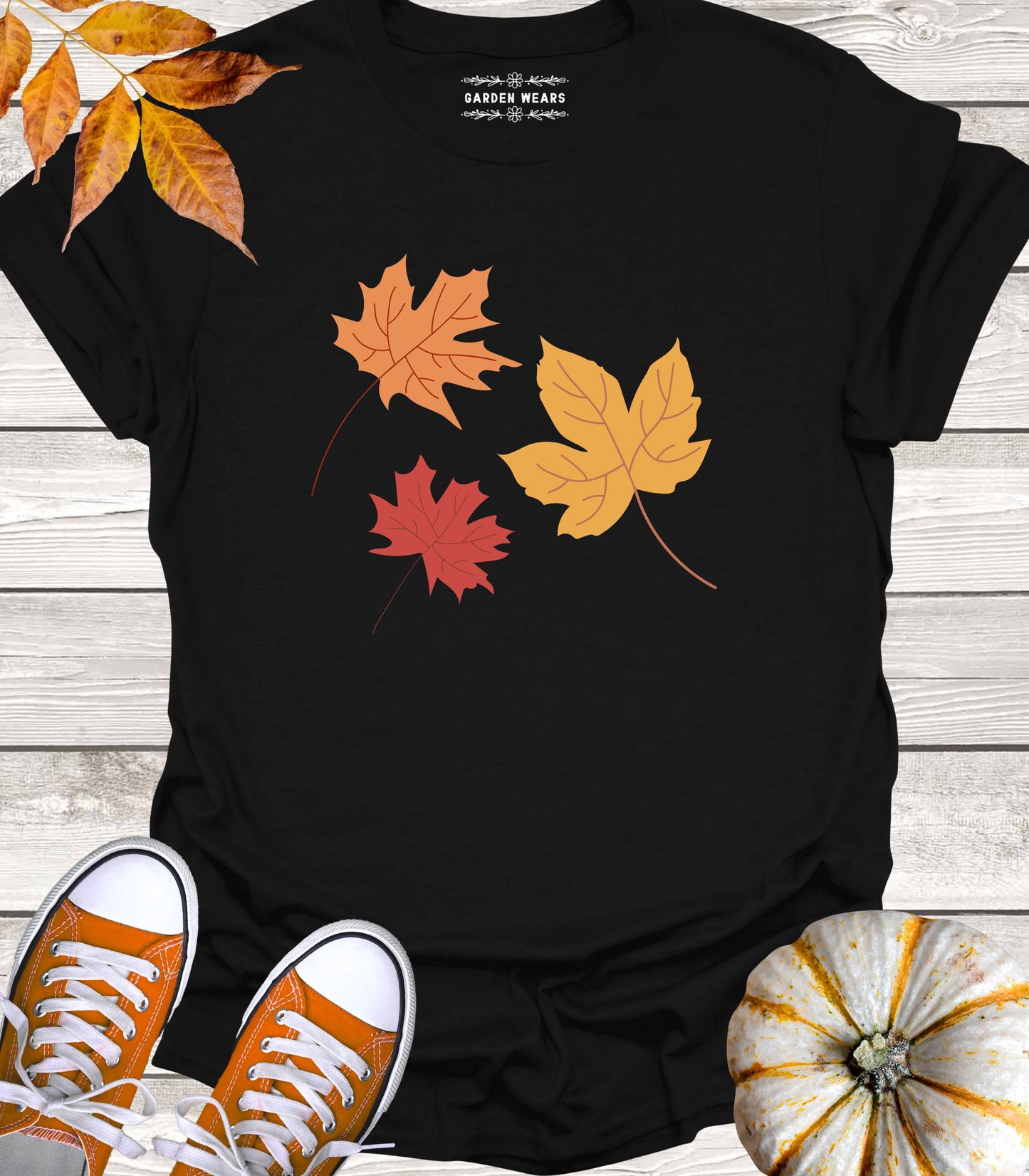 Unisex 100% Cotton T-shirt, Fall Leaves 2
