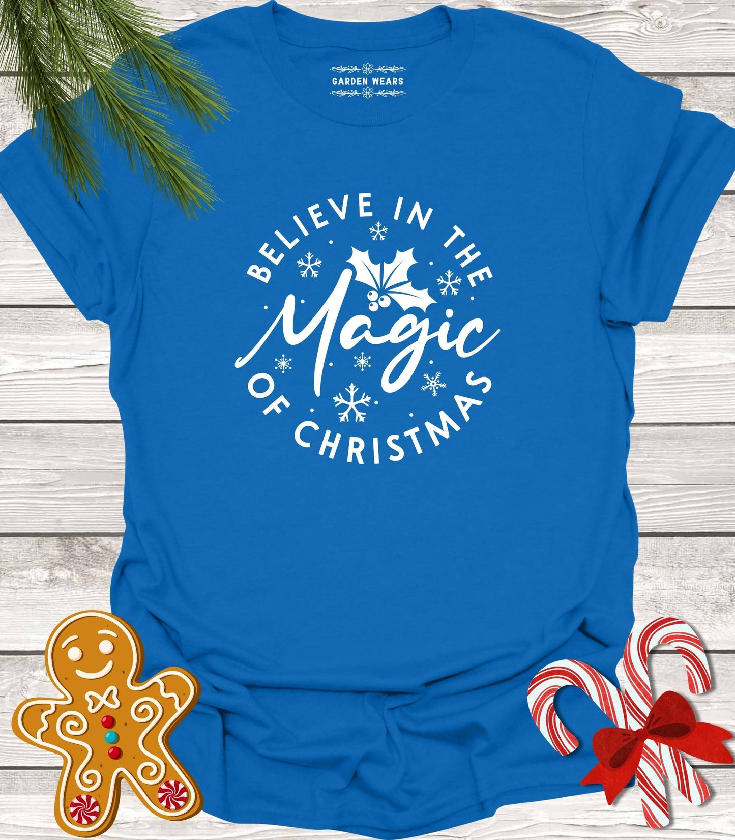 Unisex 100% Cotton T-shirt, Believe In The Magic of Christmas