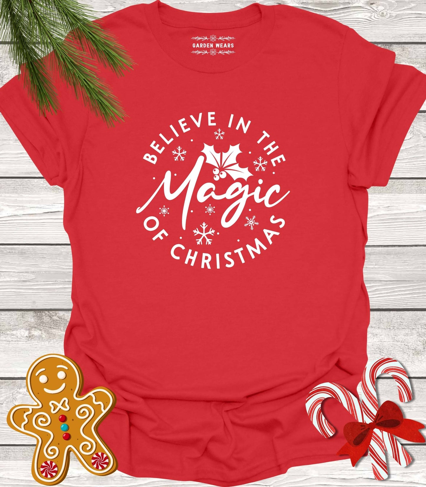 Unisex 100% Cotton T-shirt, Believe In The Magic of Christmas