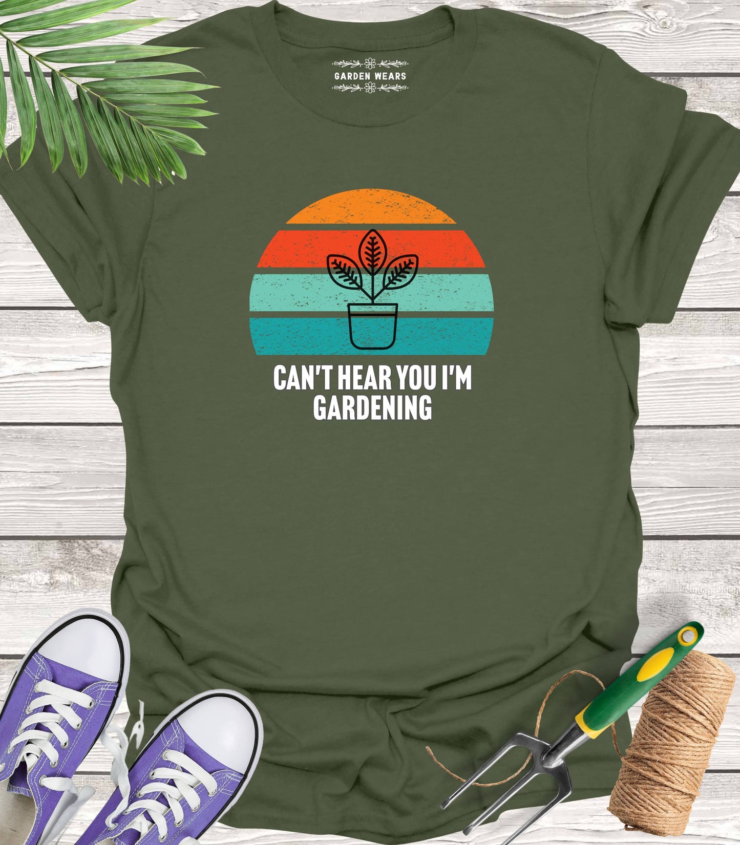 Unisex 100% Cotton T-shirt, Can't Hear You I'm Gardening