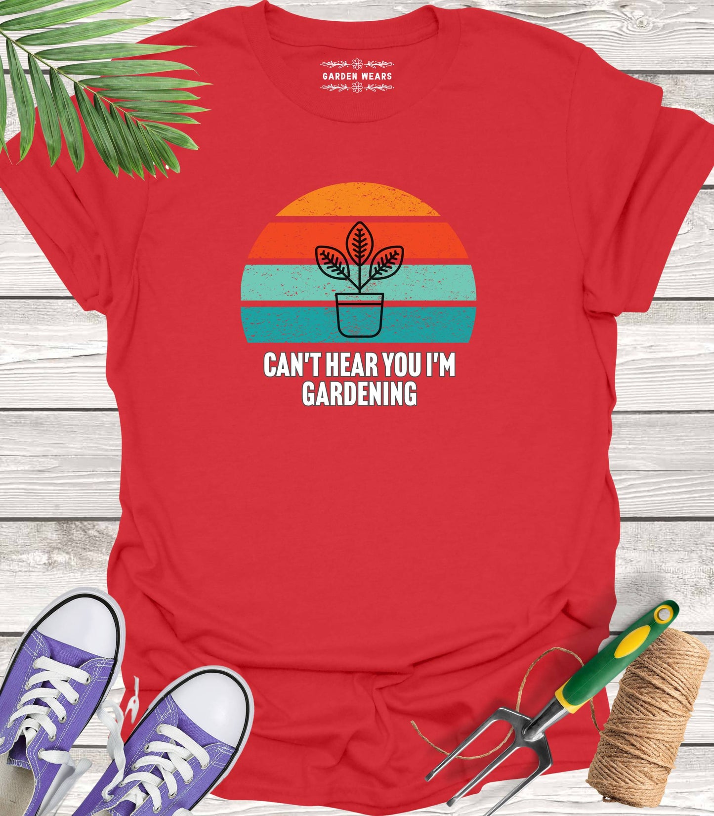 Unisex 100% Cotton T-shirt, Can't Hear You I'm Gardening