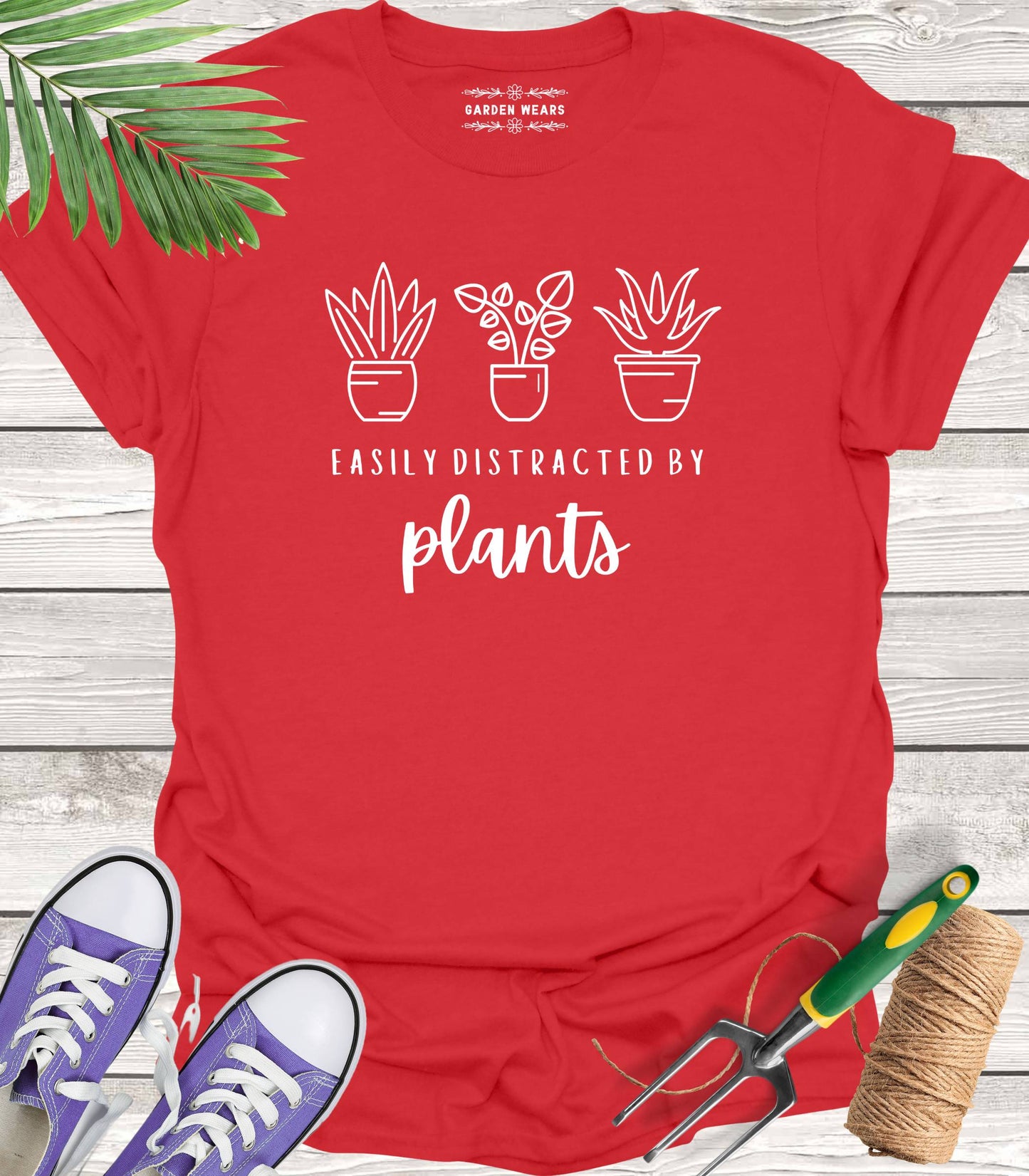 Unisex 100% Cotton T-shirt, Easily Distracted By Plants