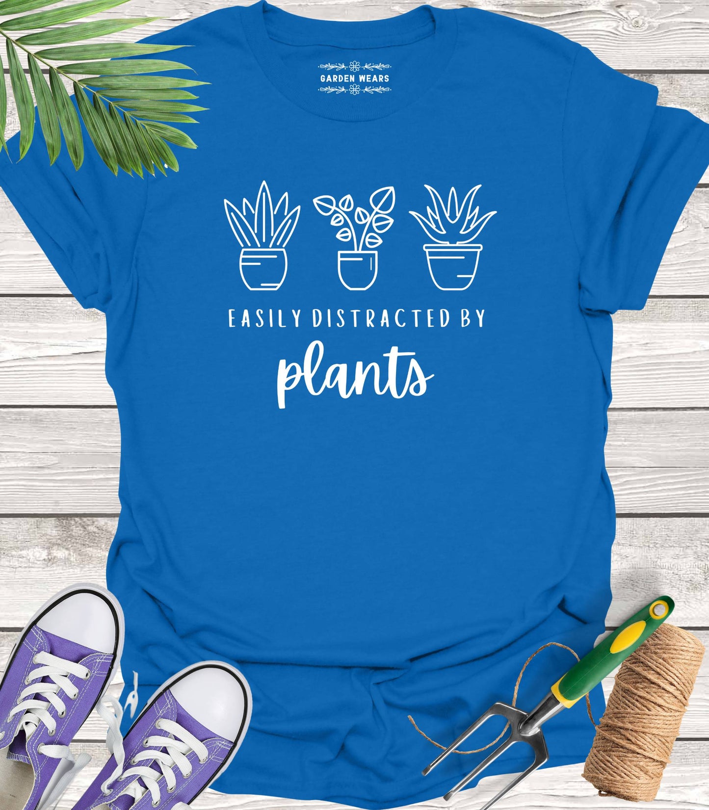 Unisex 100% Cotton T-shirt, Easily Distracted By Plants