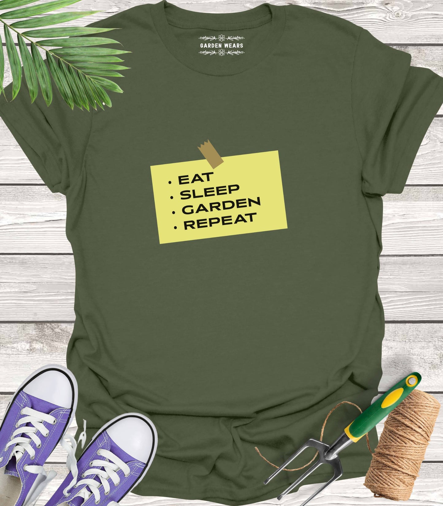 Unisex 100% Cotton T-shirt, Eat, Sleep, Garden, Repeat