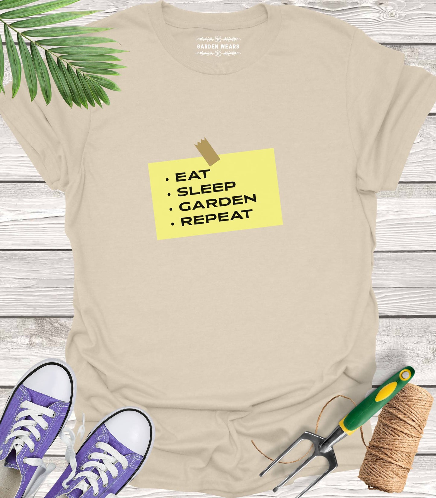Unisex 100% Cotton T-shirt, Eat, Sleep, Garden, Repeat