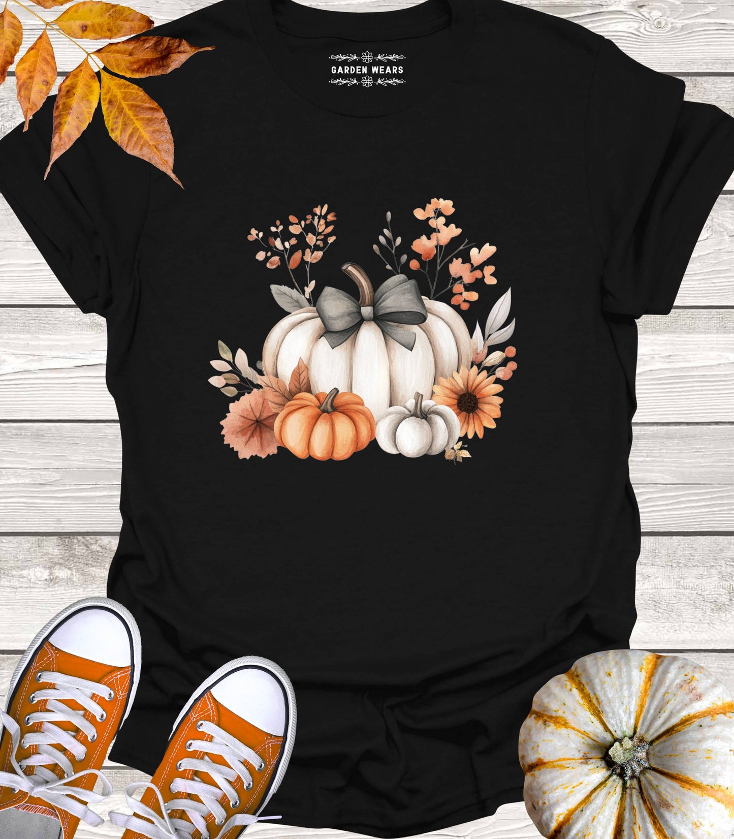 Unisex 100% Cotton T-shirt, Fall Pumpkins