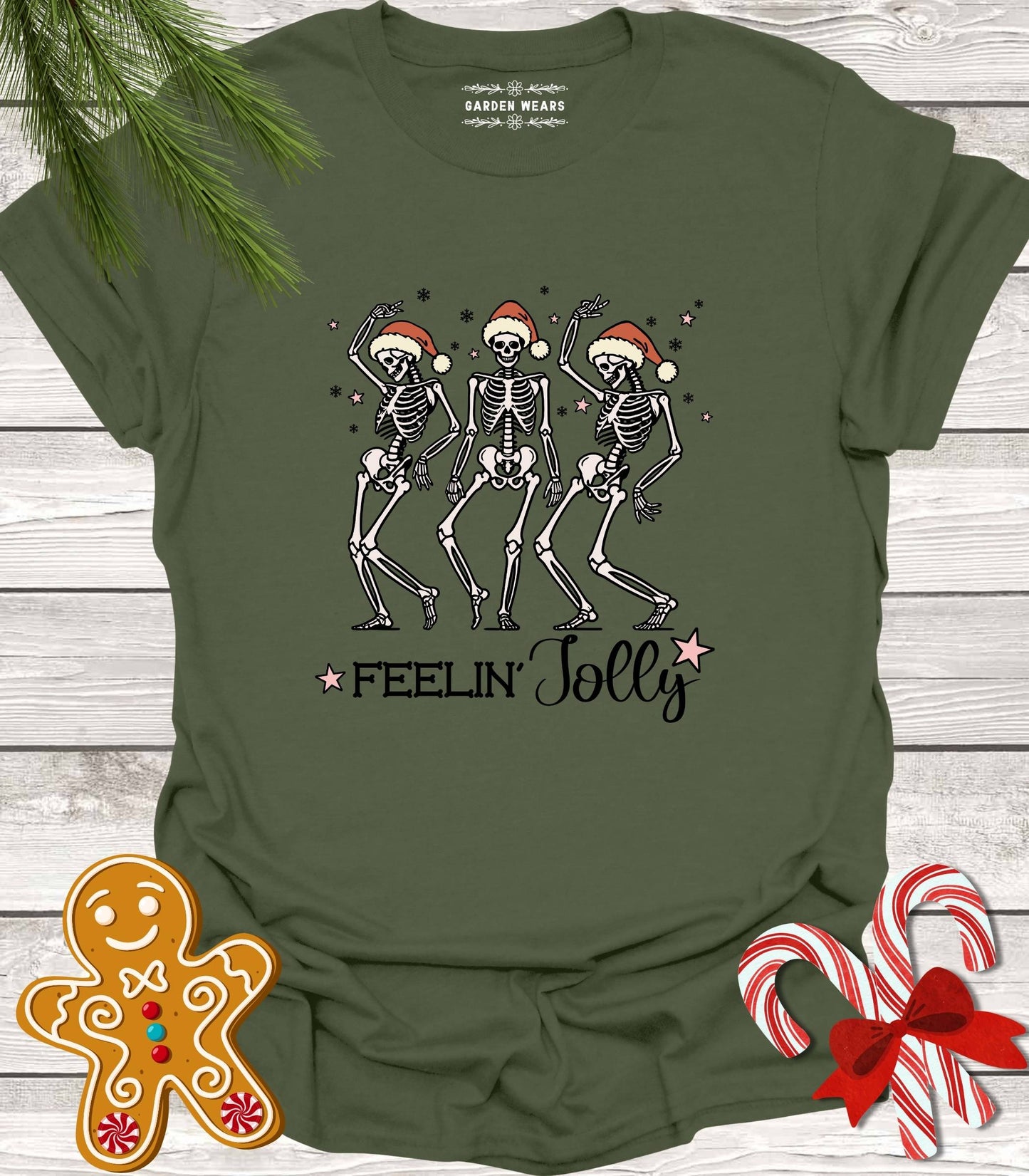 Unisex 100% Cotton T-shirt, Feelin' Jolly