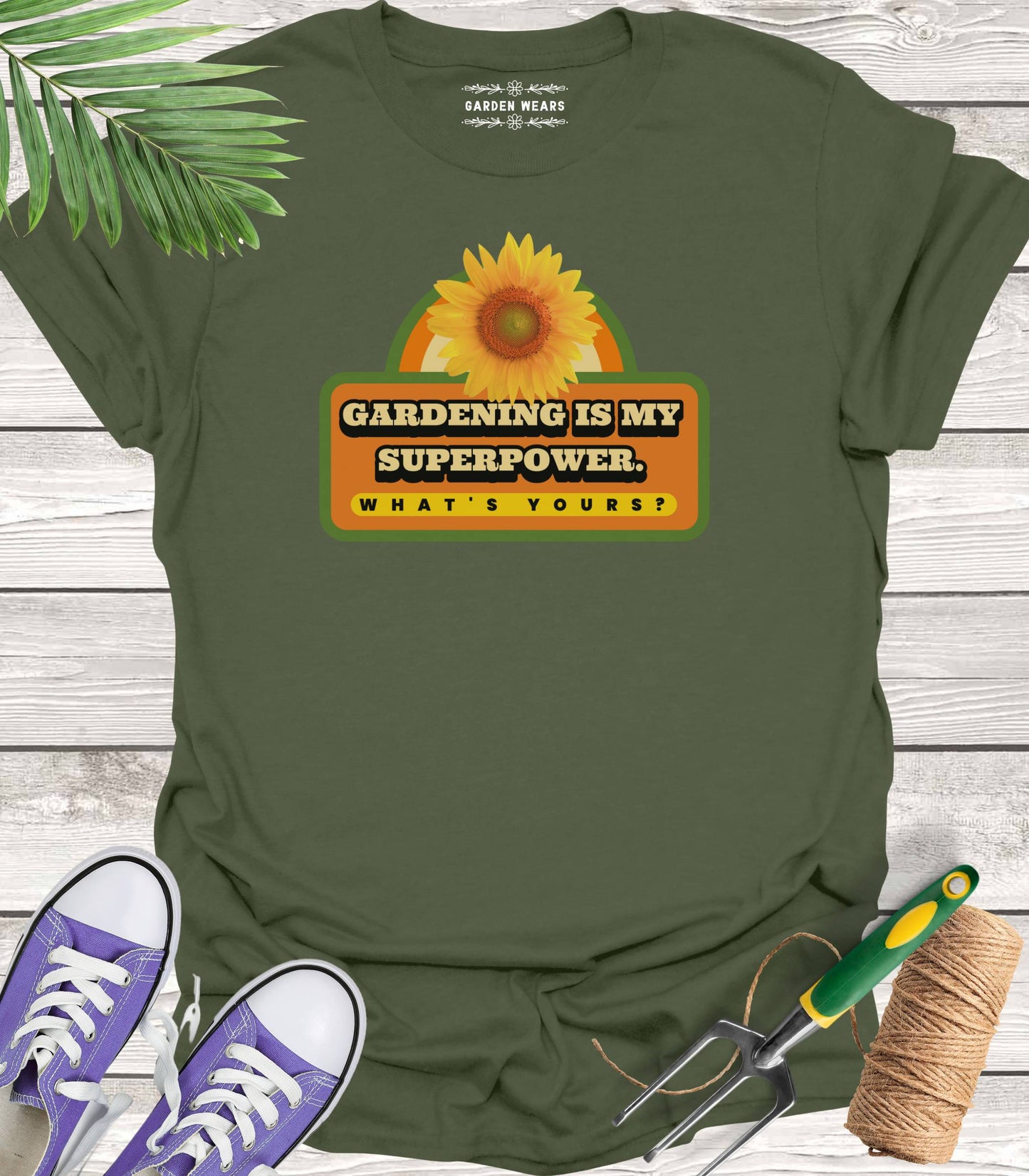 Unisex 100% Cotton T-shirt, Gardening Is My Super Power. What's Yours?