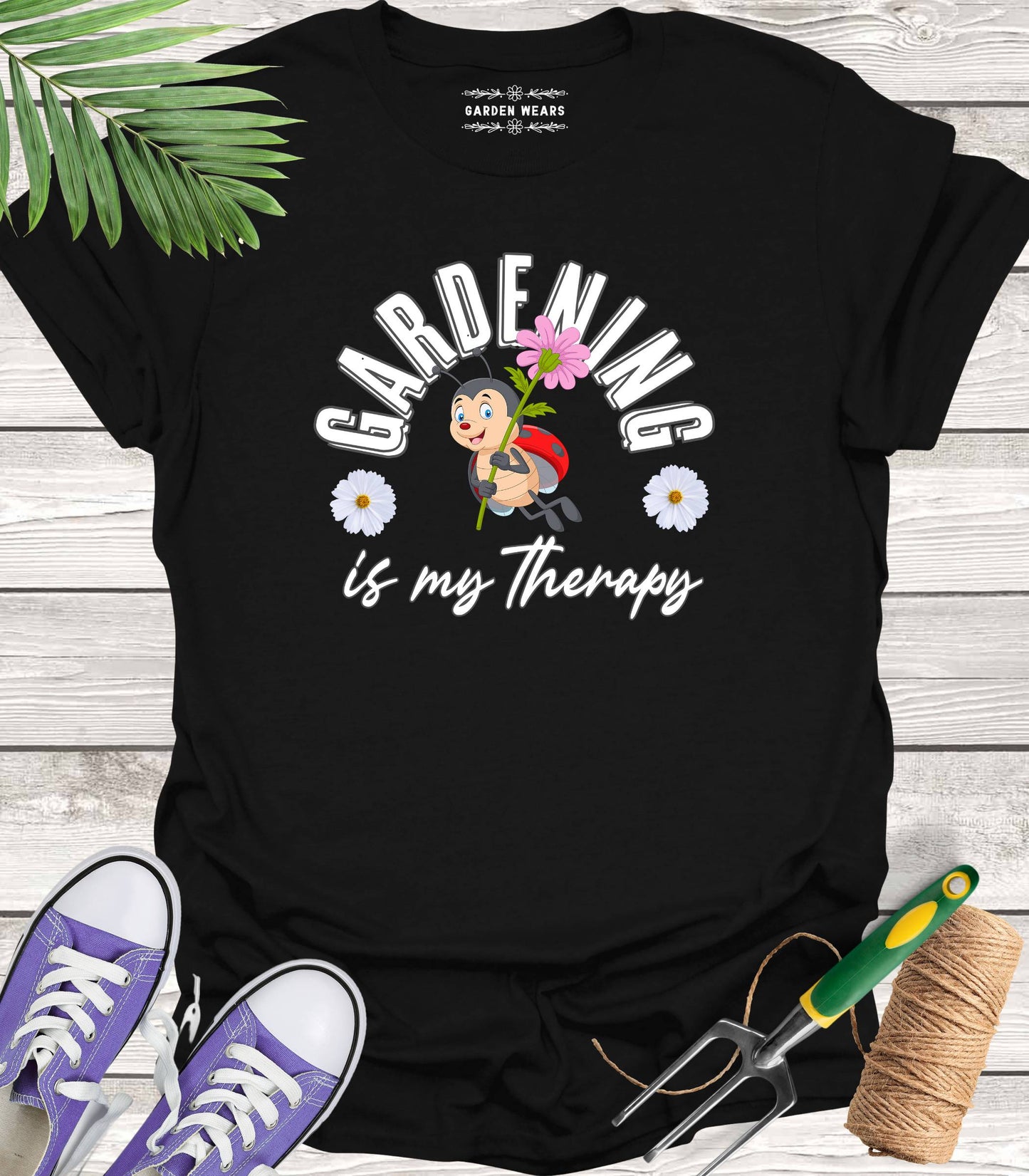 Unisex 100% Cotton T-shirt, Gardening Is My Therapy