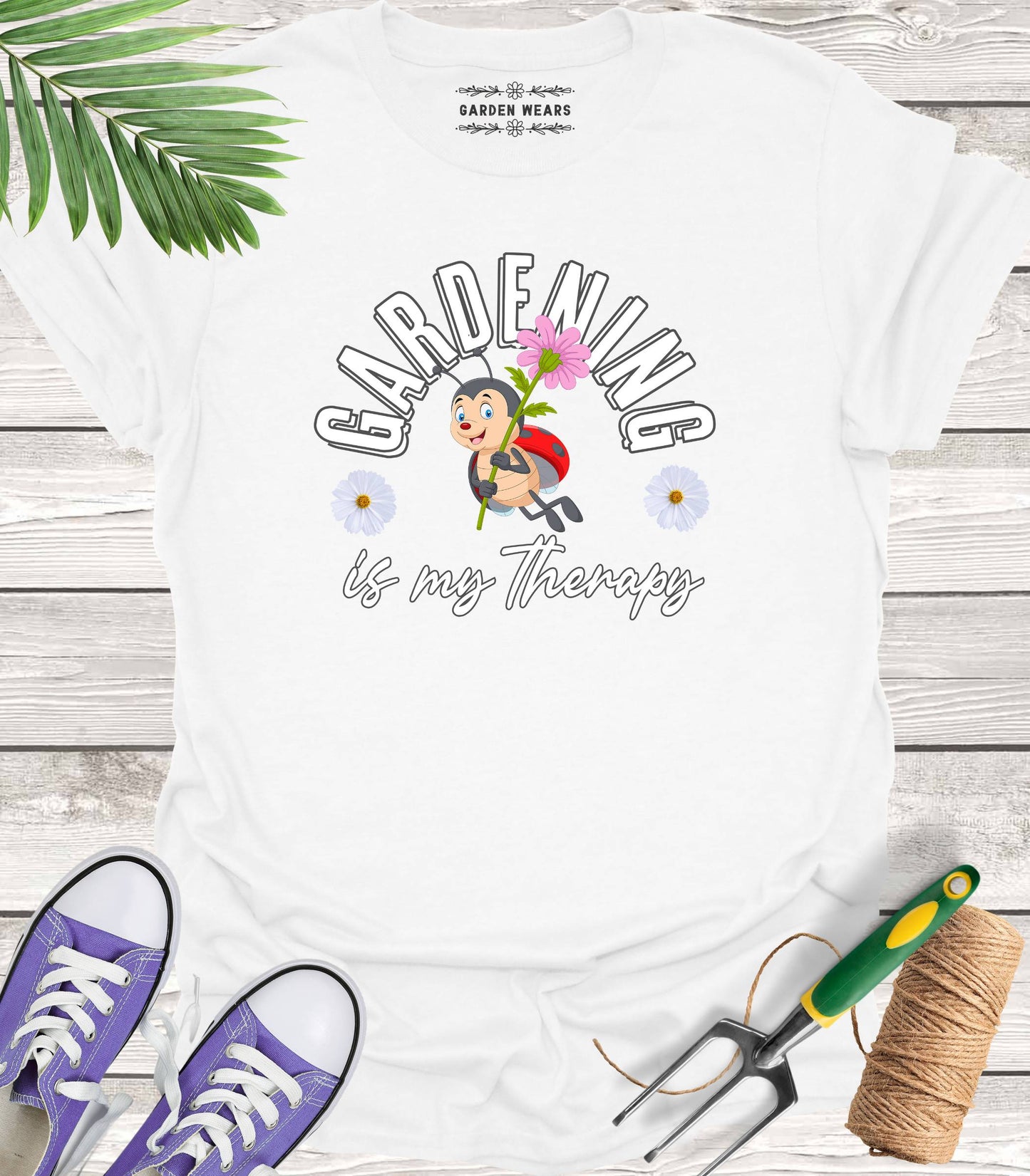 Unisex 100% Cotton T-shirt, Gardening Is My Therapy