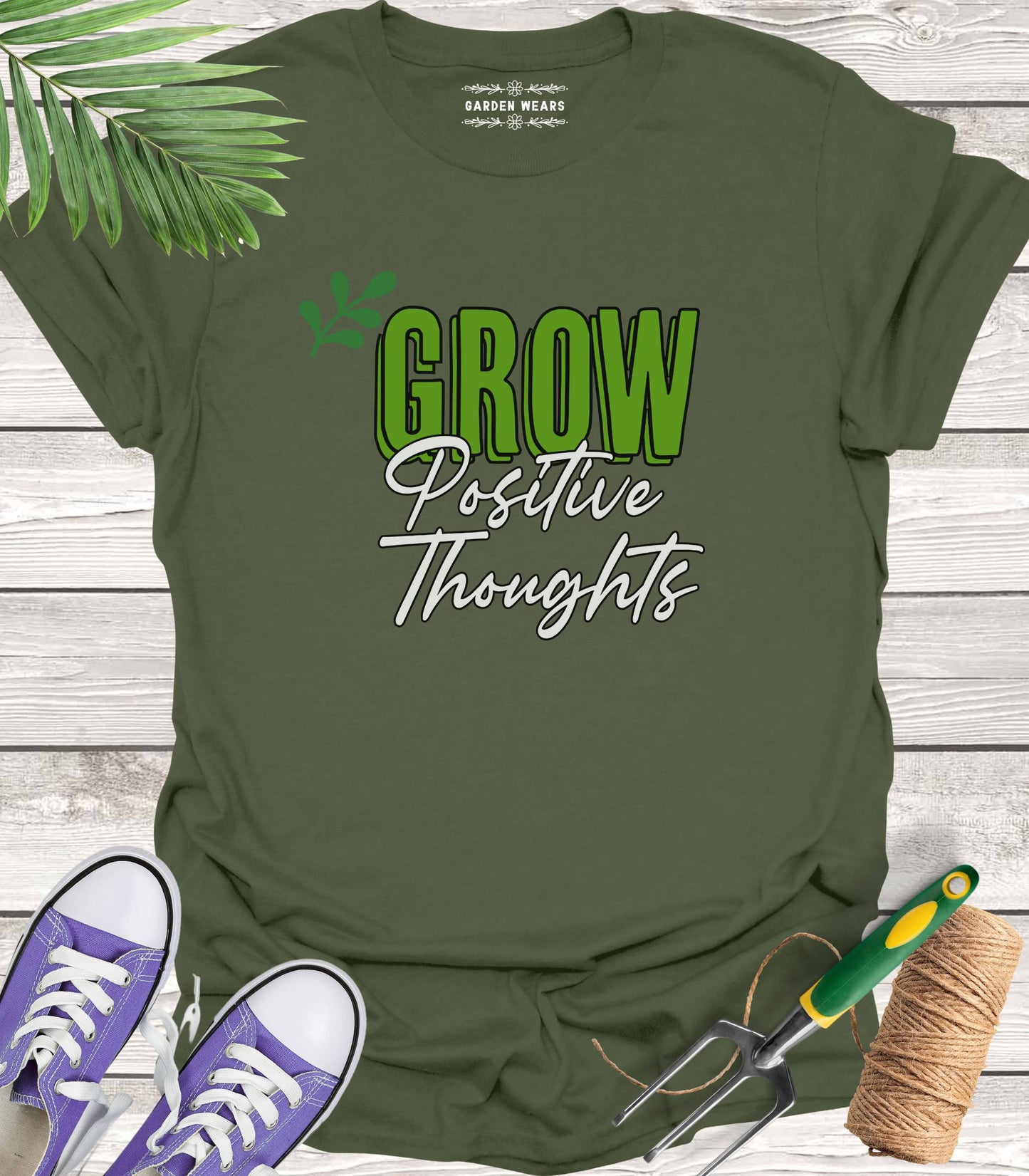 Unisex 100% Cotton T-shirt, Grow Positive Thoughts