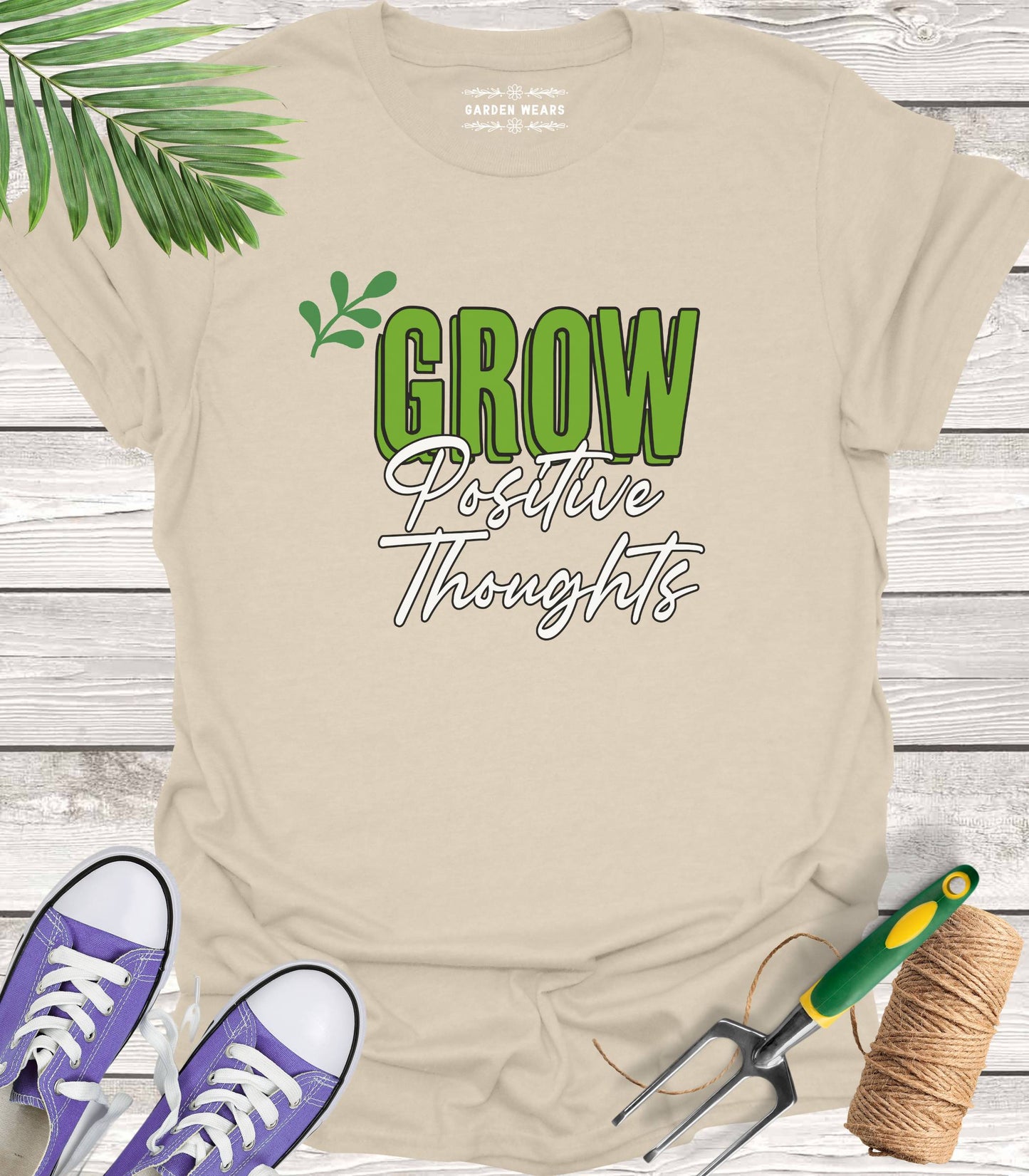 Unisex 100% Cotton T-shirt, Grow Positive Thoughts