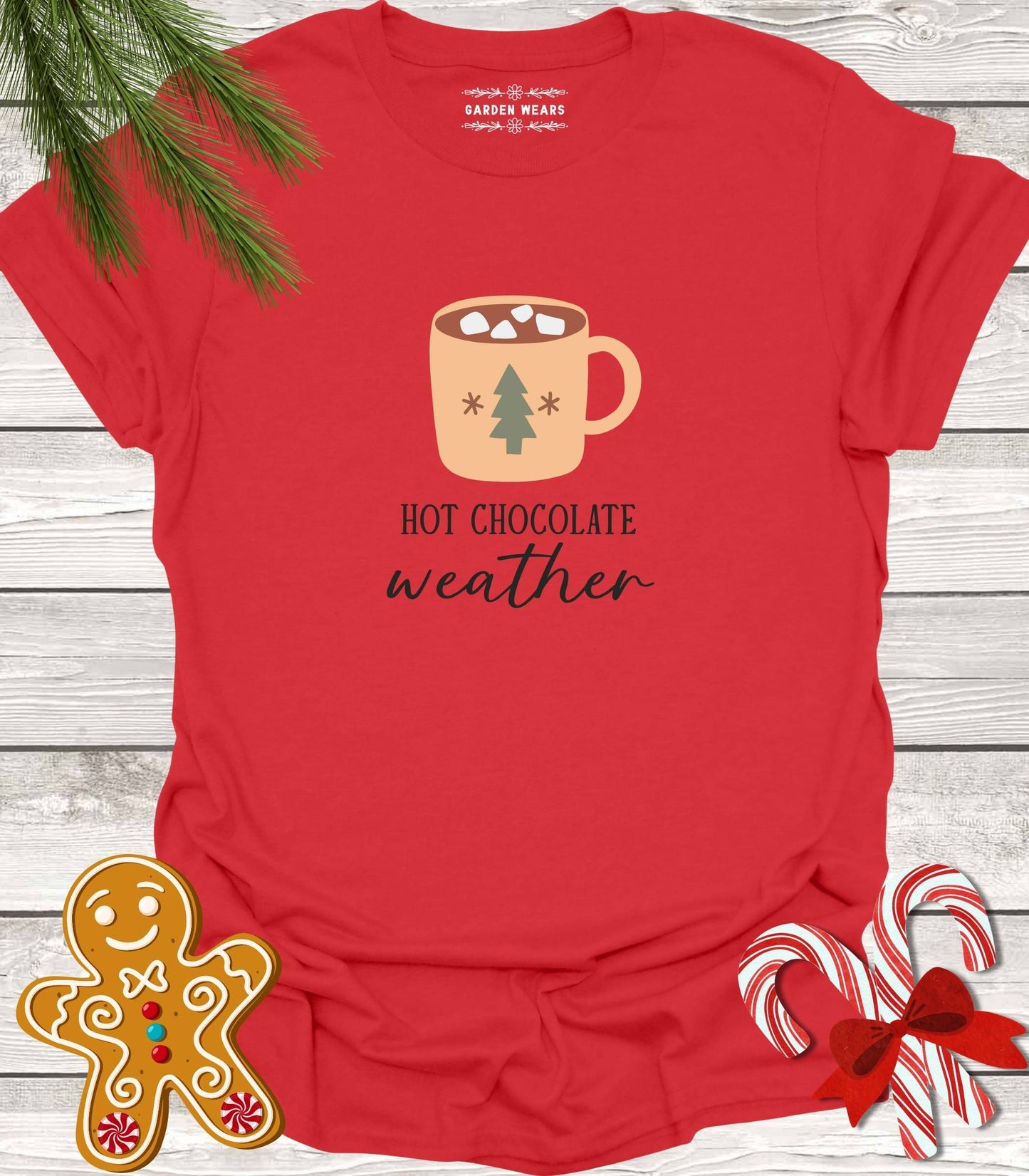 Unisex 100% Cotton T-shirt, Hot Chocolate Weather