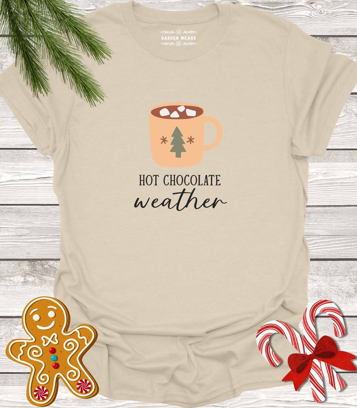Unisex 100% Cotton T-shirt, Hot Chocolate Weather