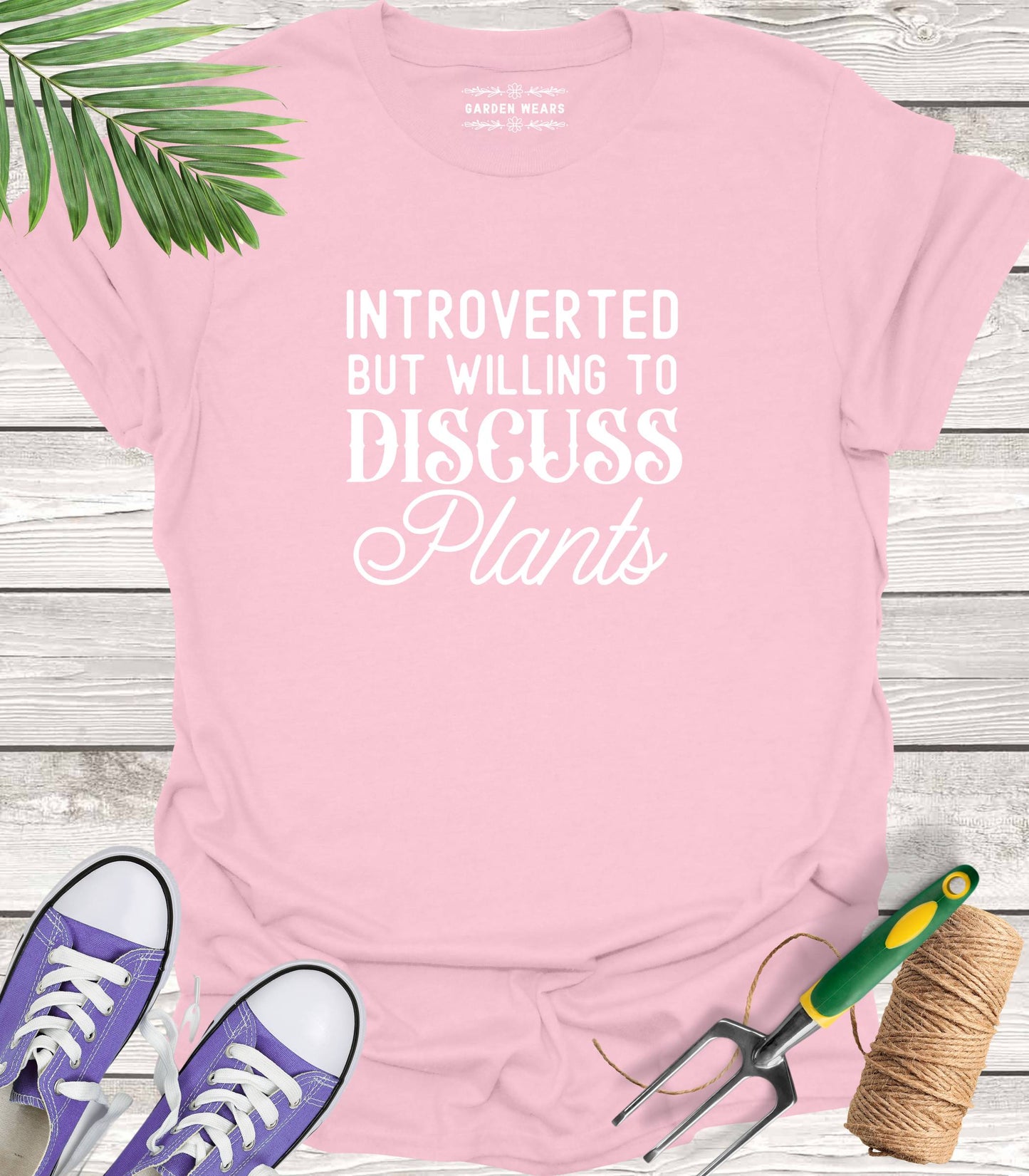 Unisex 100% Cotton T-shirt, Introverted But Willing To Discuss Plants