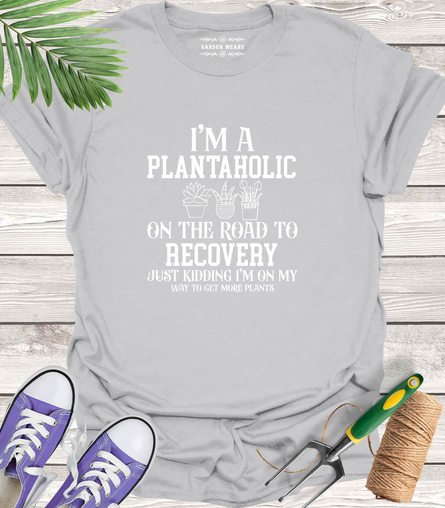Unisex 100% Cotton T-shirt, I'm A Plantaholic On The Road To Recovery