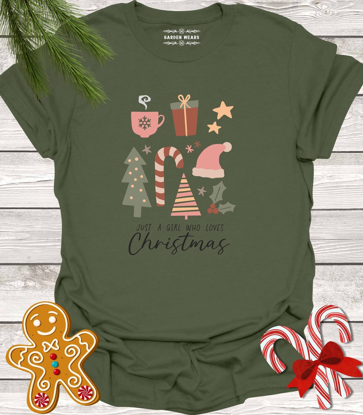 Unisex 100% Cotton T-shirt, Just A Girl Who Loves Christmas