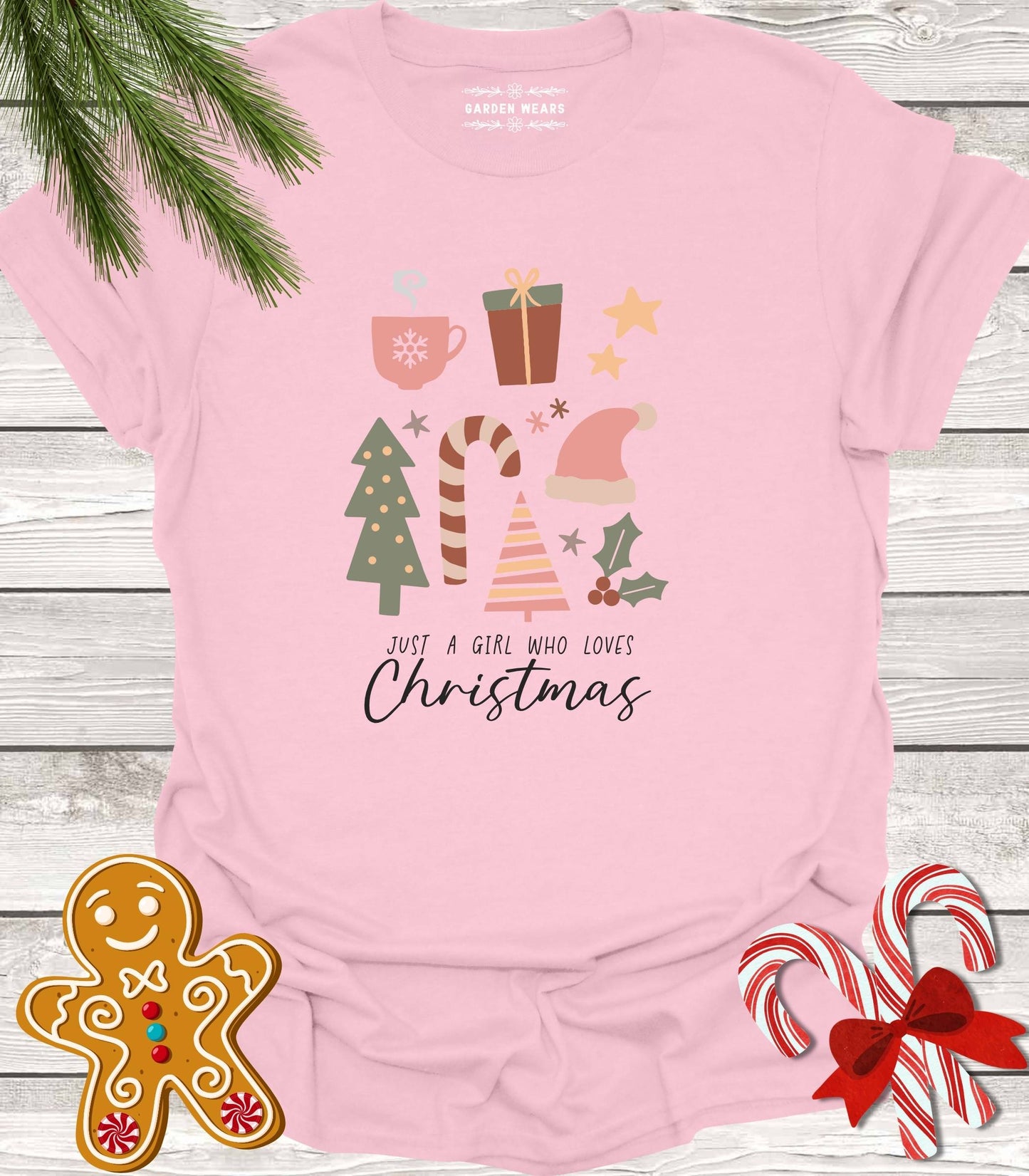 Unisex 100% Cotton T-shirt, Just A Girl Who Loves Christmas