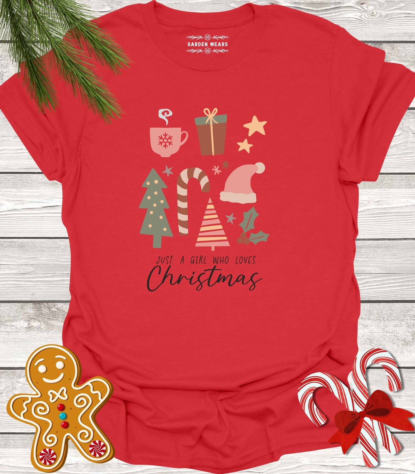 Unisex 100% Cotton T-shirt, Just A Girl Who Loves Christmas
