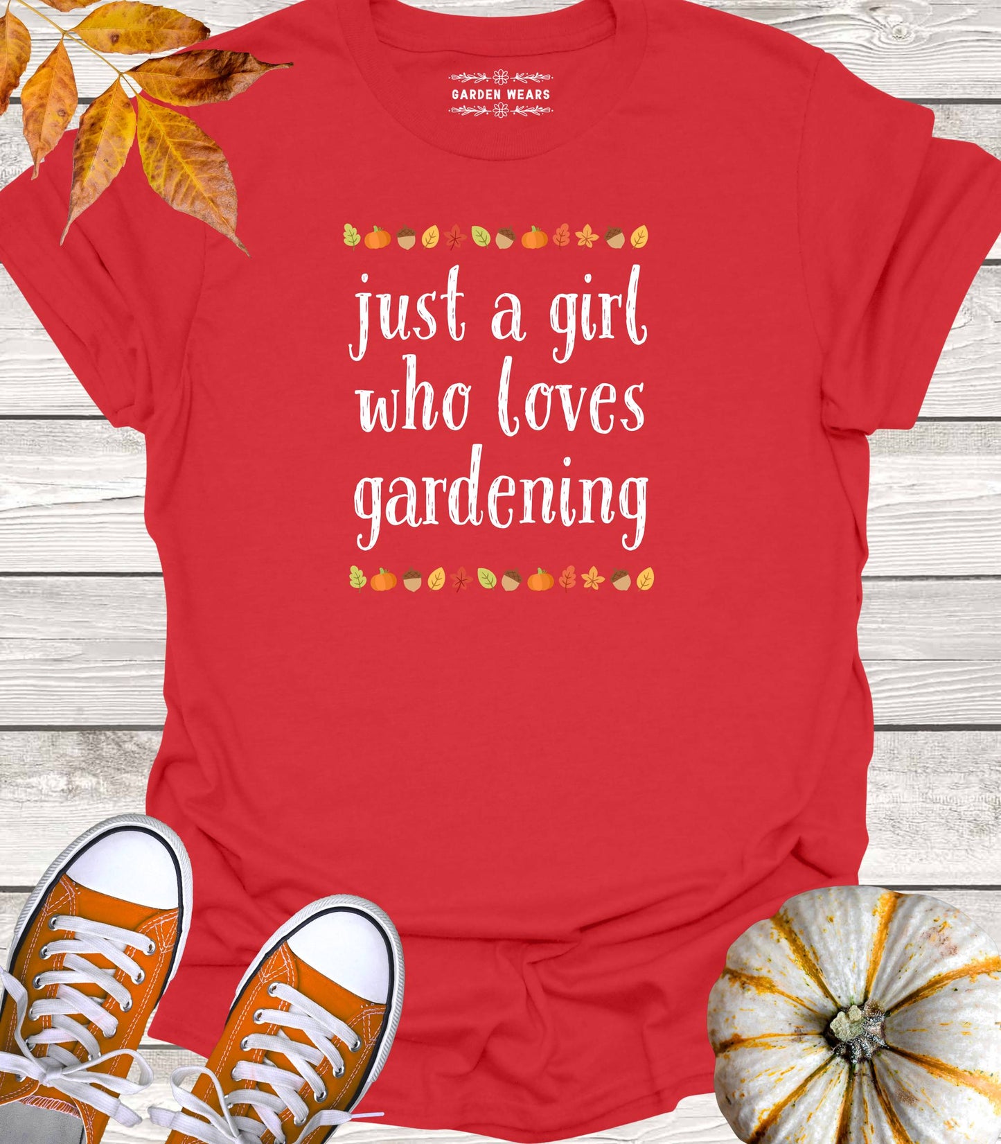 Unisex 100% Cotton T-shirt, Just A Girl Who Loves Gardening