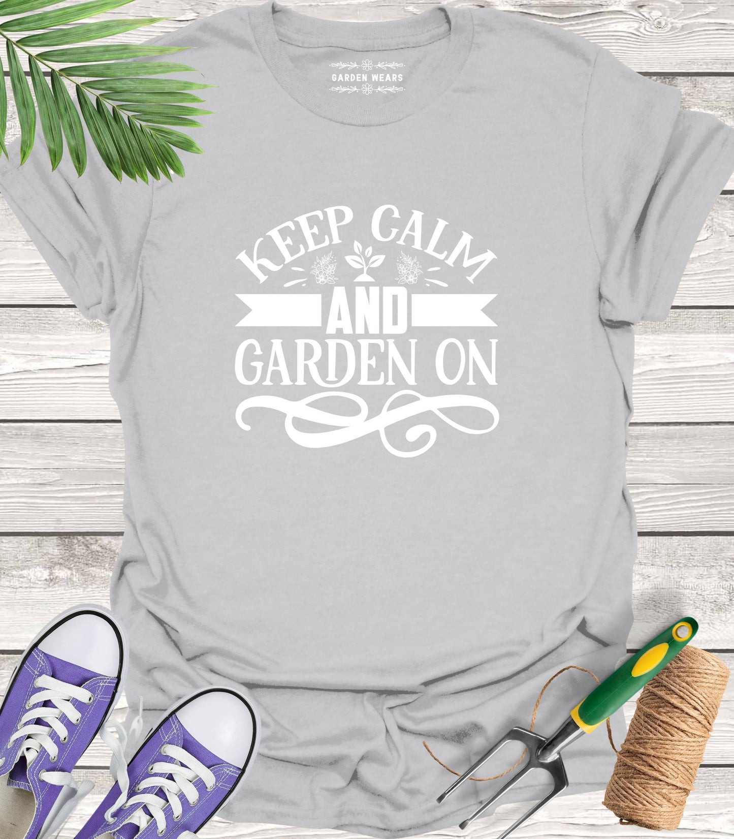 Unisex 100% Cotton T-shirt, Keep Calm And Garden On