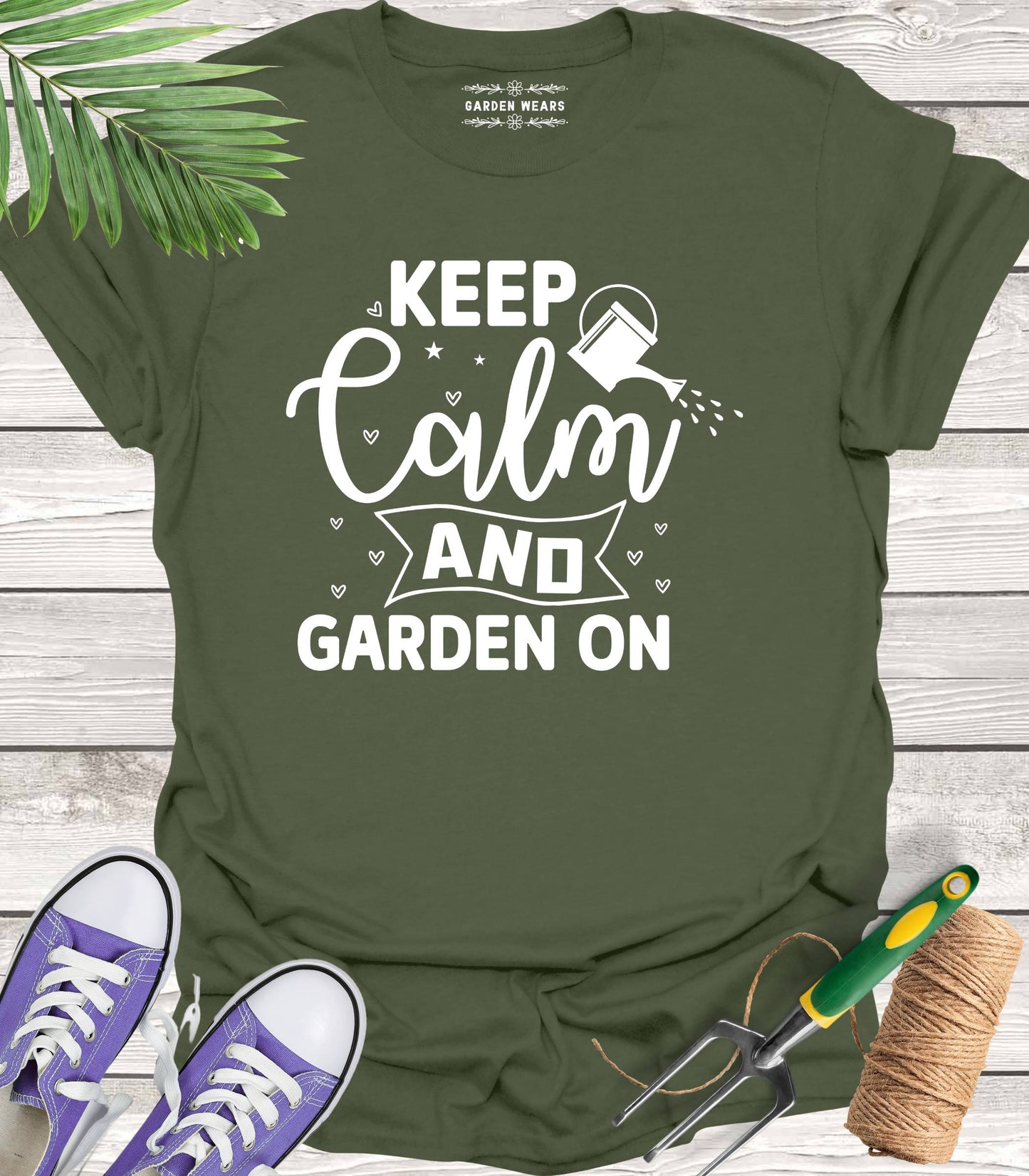 Unisex 100% Cotton T-shirt, Keep Calm And Garden On