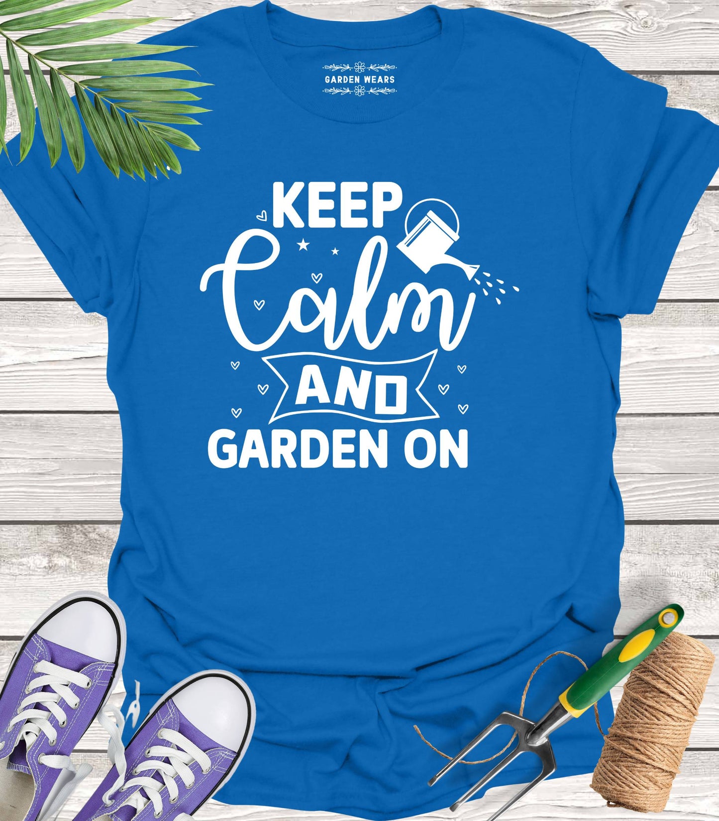 Unisex 100% Cotton T-shirt, Keep Calm And Garden On