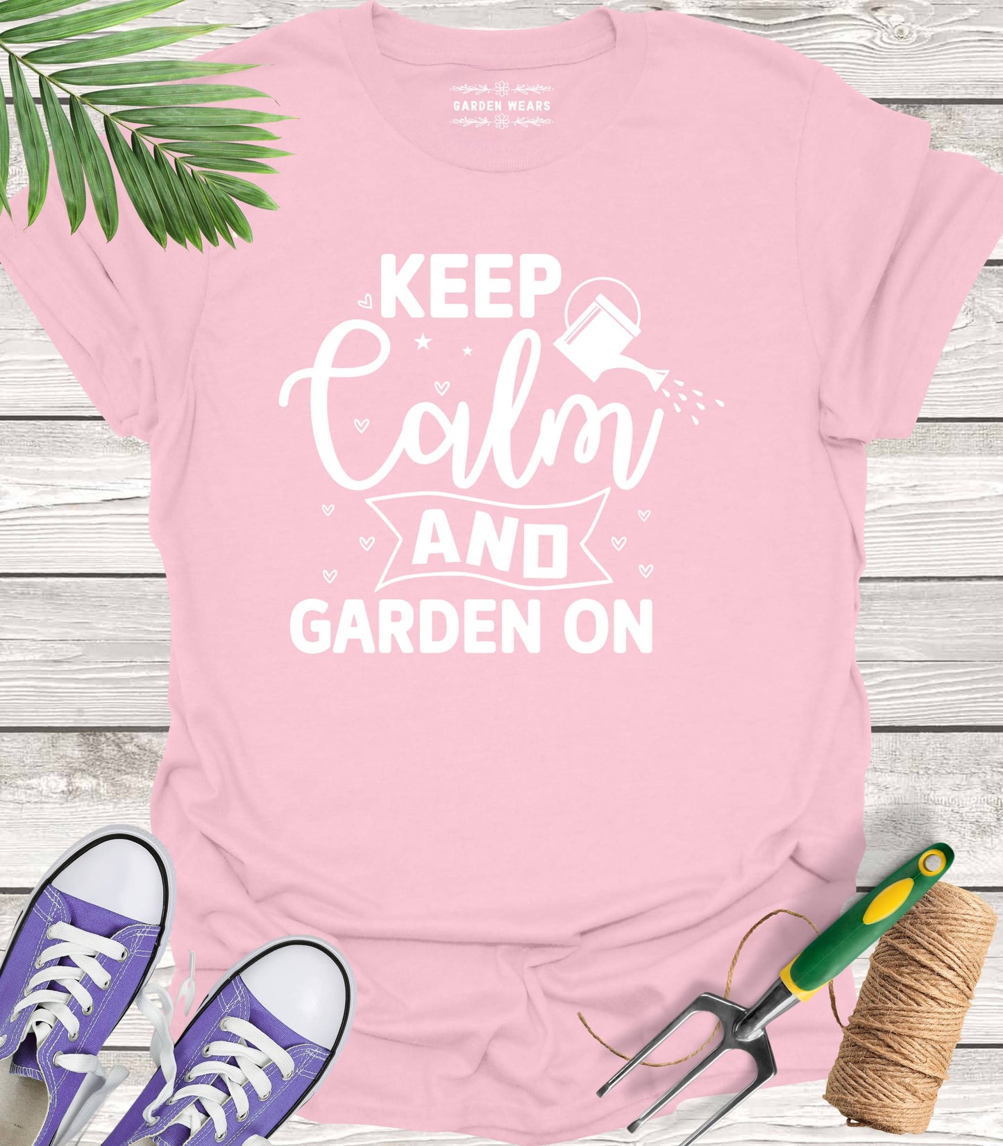 Unisex 100% Cotton T-shirt, Keep Calm And Garden On