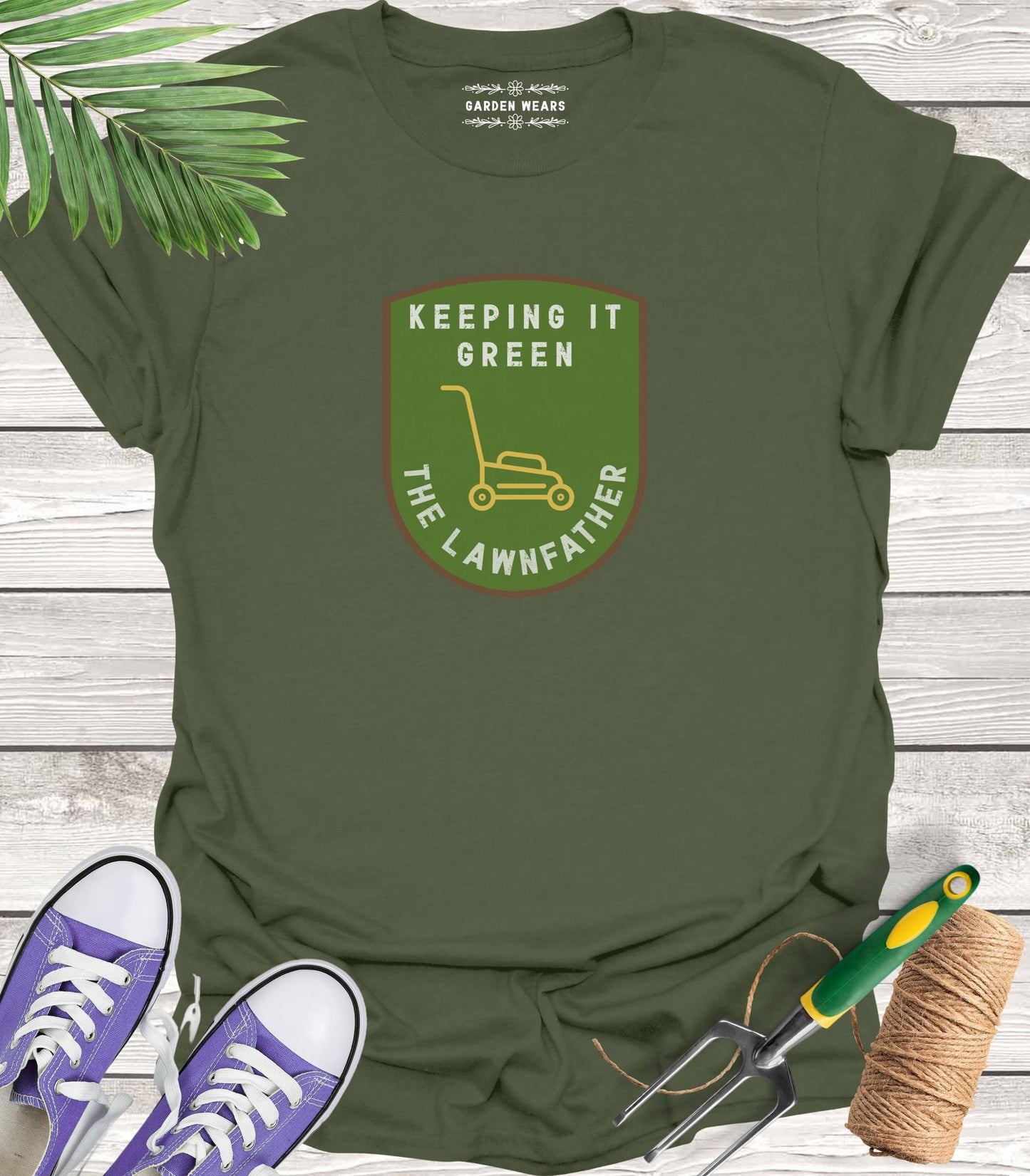 Unisex 100% Cotton T-shirt, Keeping It Green, The Lawnfather