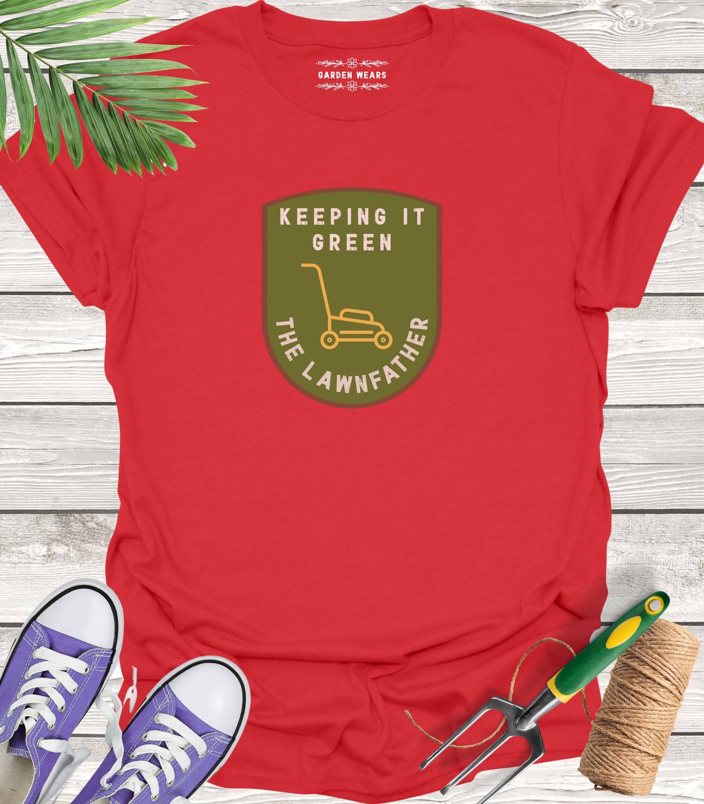 Unisex 100% Cotton T-shirt, Keeping It Green, The Lawnfather