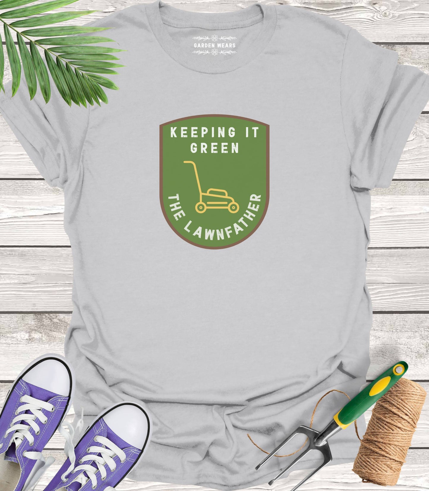 Unisex 100% Cotton T-shirt, Keeping It Green, The Lawnfather