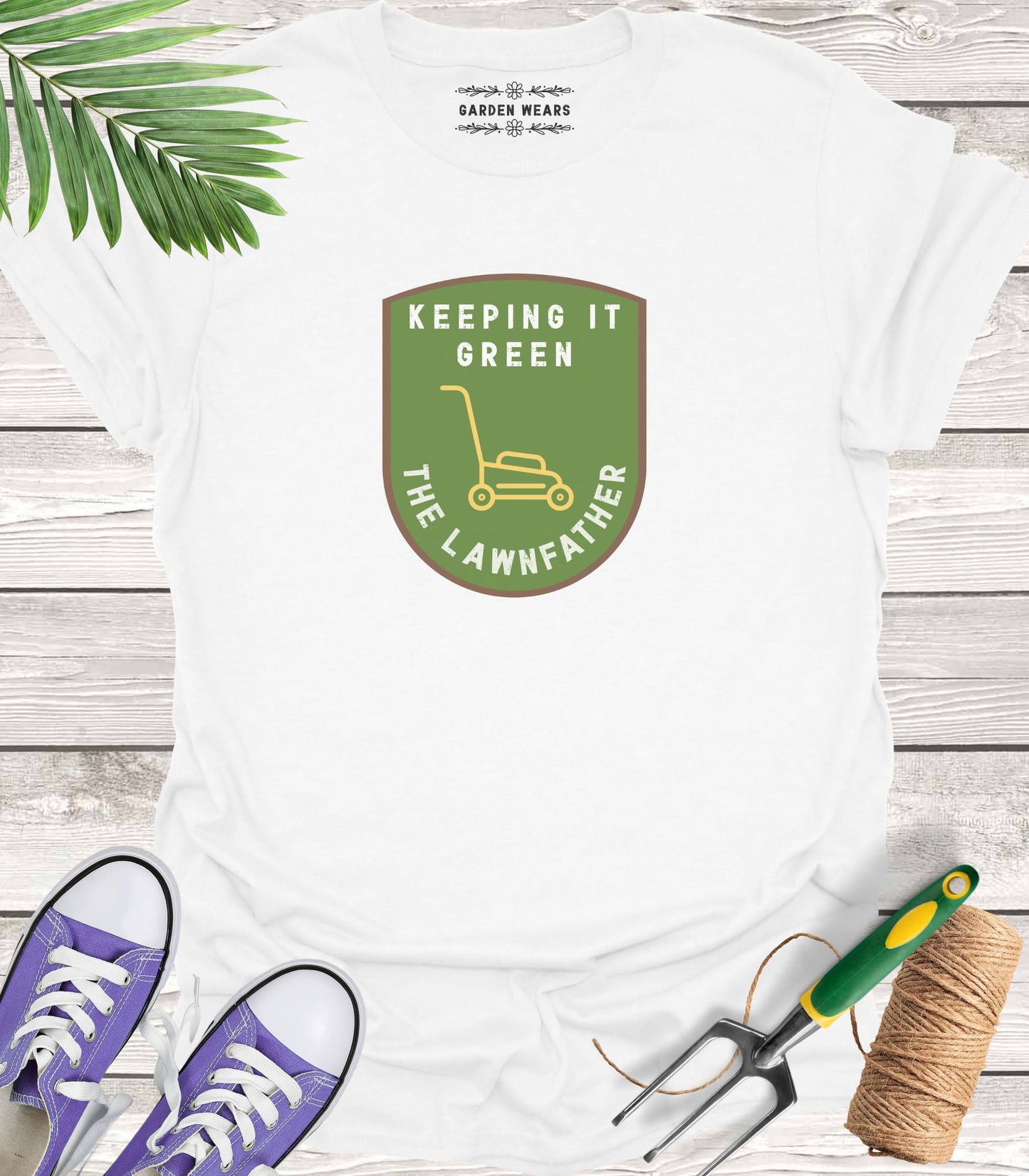 Unisex 100% Cotton T-shirt, Keeping It Green, The Lawnfather