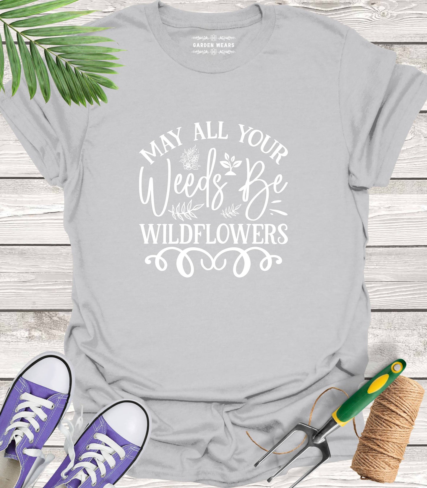 Unisex 100% Cotton T-shirt, May All Your Weeds Be Wildflowers
