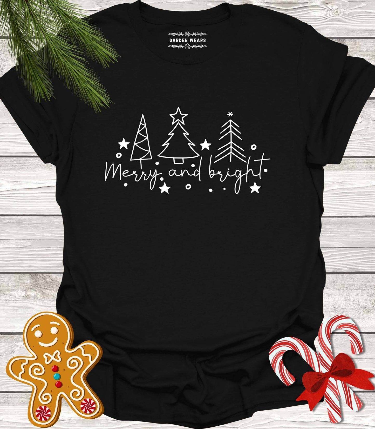 Unisex 100% Cotton T-shirt, Merry & Bright