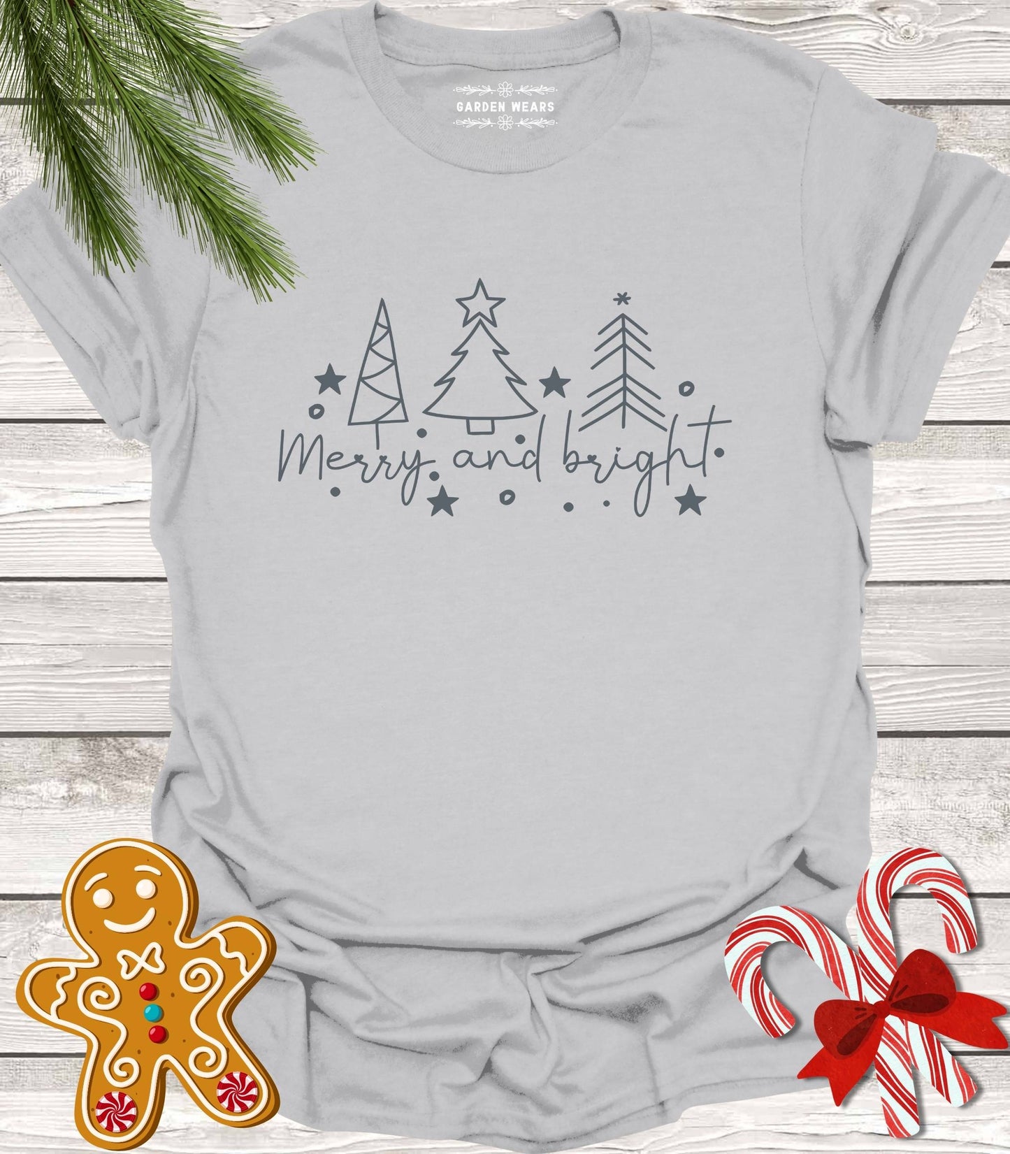 Unisex 100% Cotton T-shirt, Merry & Bright