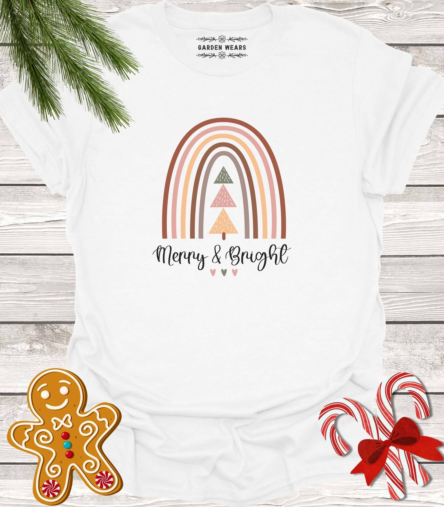 Unisex 100% Cotton T-shirt, Merry & Bright
