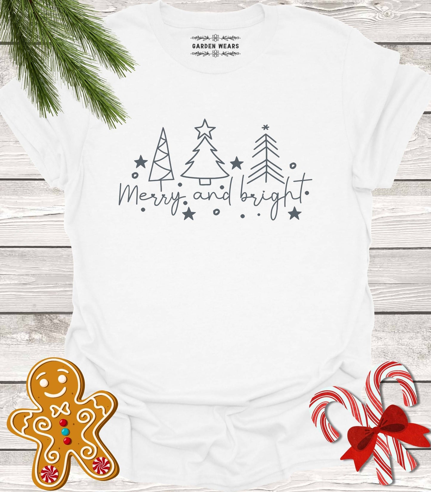 Unisex 100% Cotton T-shirt, Merry & Bright