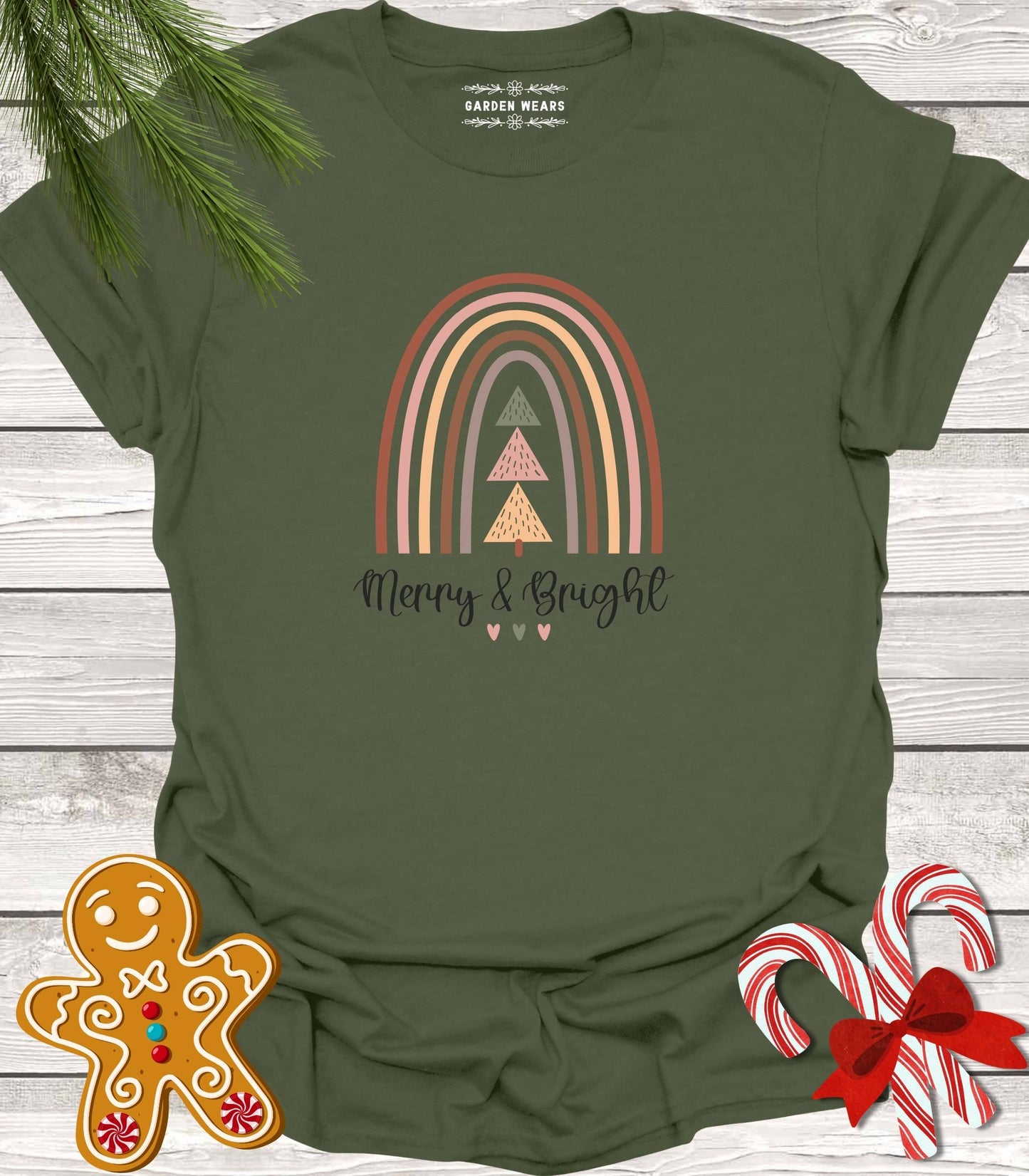 Unisex 100% Cotton T-shirt, Merry & Bright