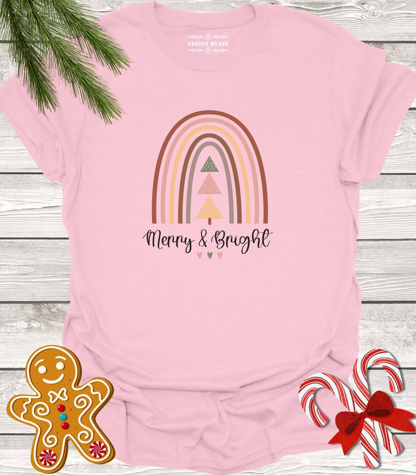 Unisex 100% Cotton T-shirt, Merry & Bright