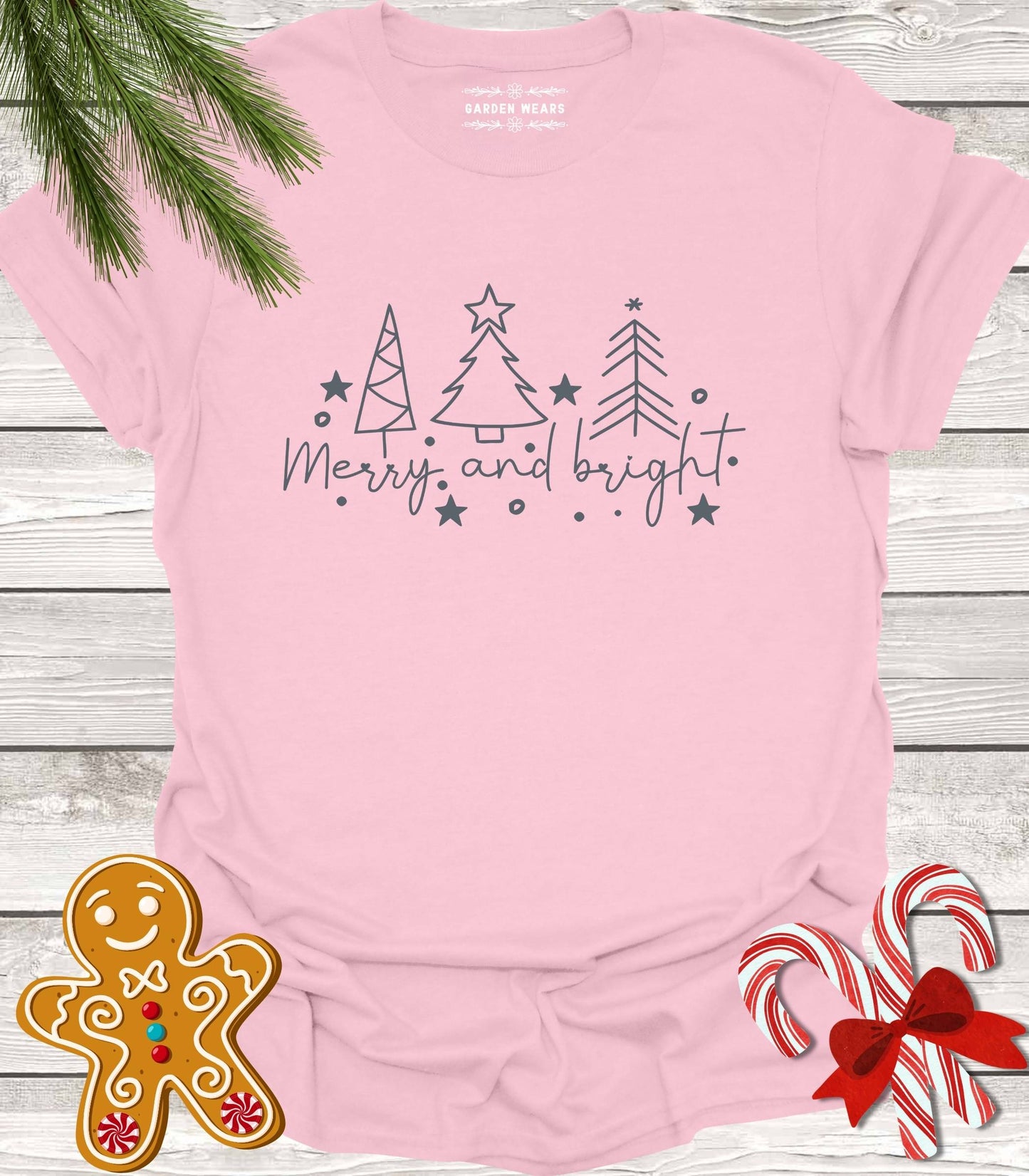 Unisex 100% Cotton T-shirt, Merry & Bright