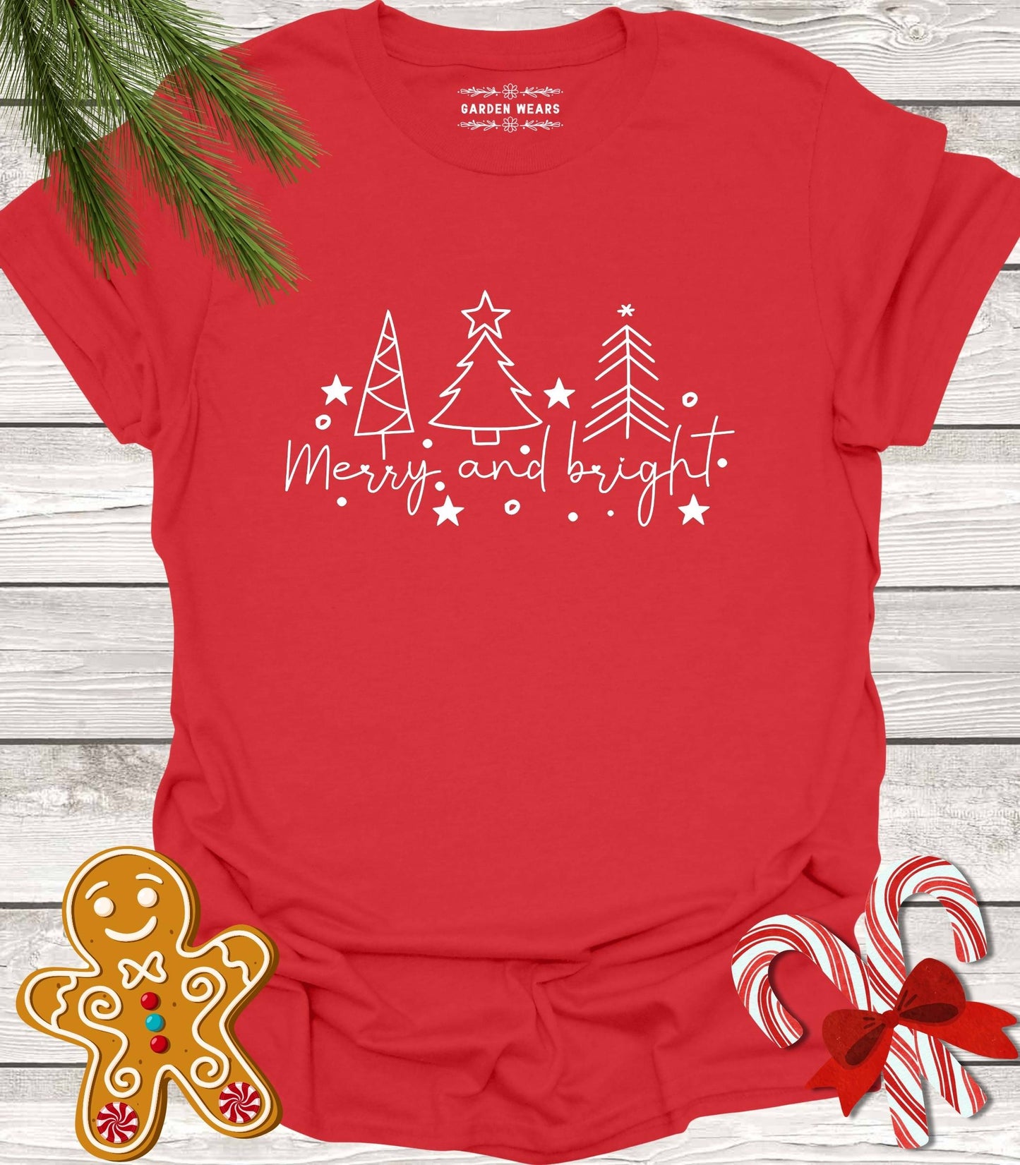 Unisex 100% Cotton T-shirt, Merry & Bright