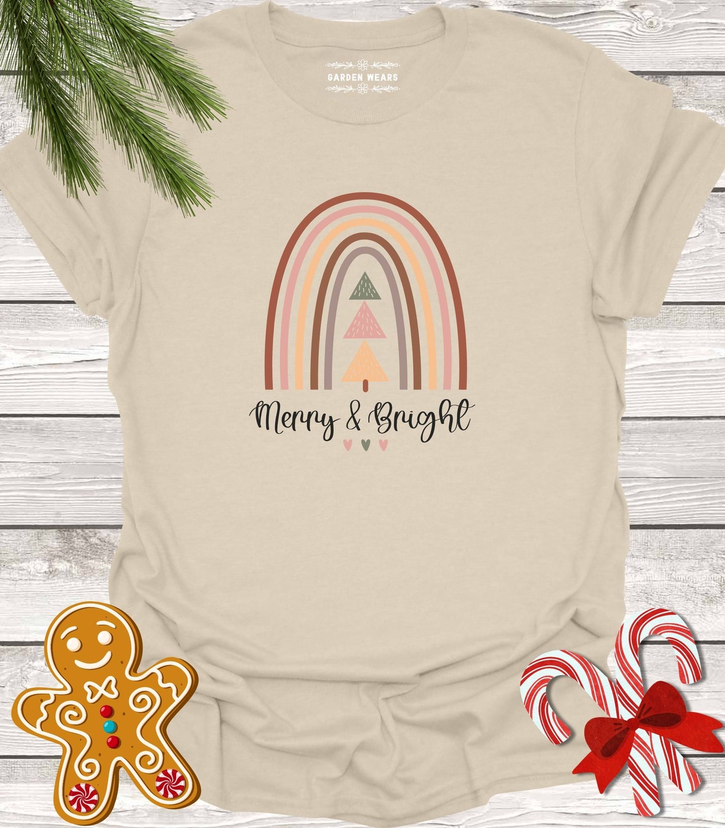 Unisex 100% Cotton T-shirt, Merry & Bright