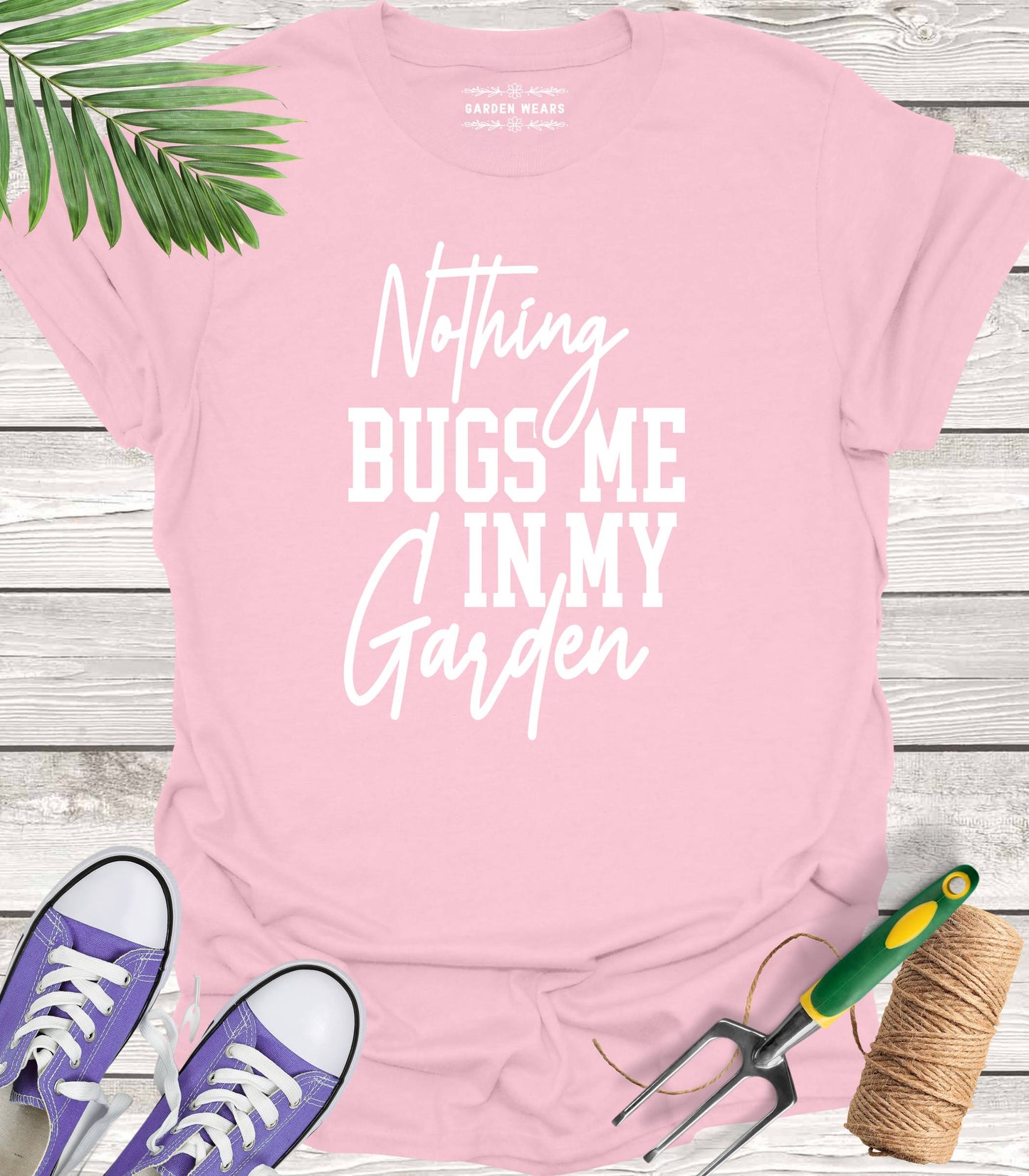 Unisex 100% Cotton T-shirt, Nothing Bugs Me In My Garden