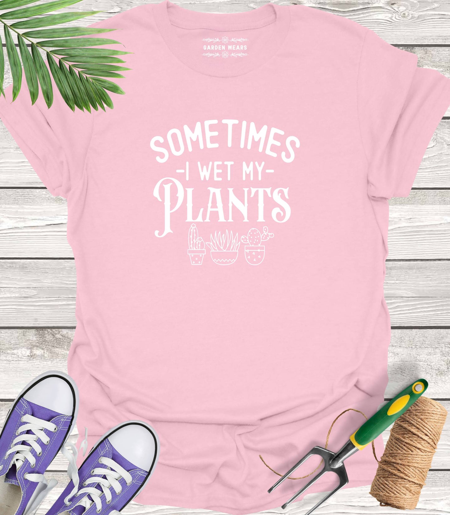 Unisex 100% Cotton T-shirt, Sometimes I Wet My Plants
