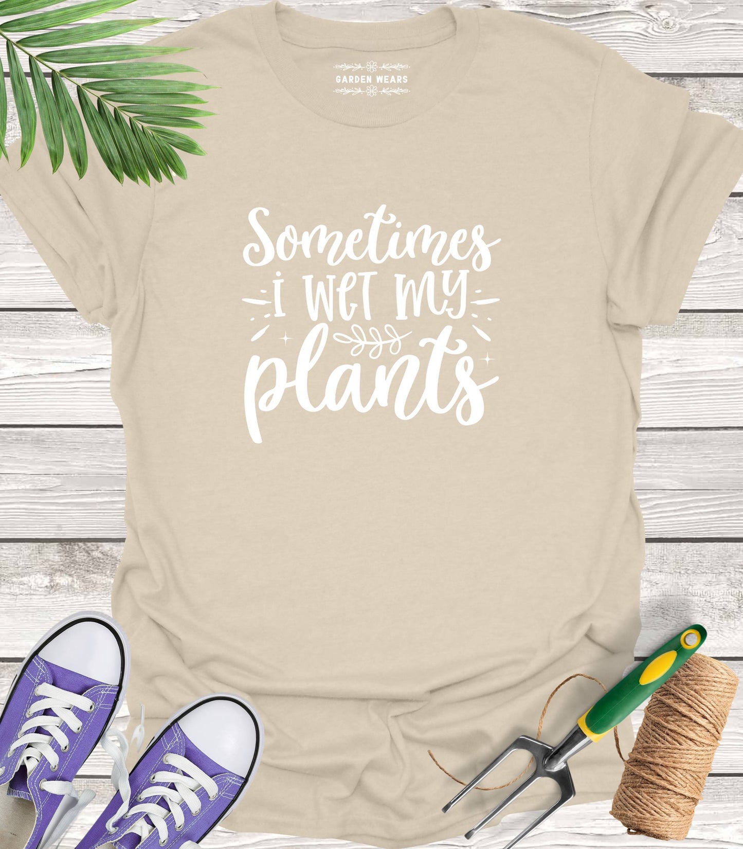 Unisex 100% Cotton T-shirt, Sometimes I Wet My Plants